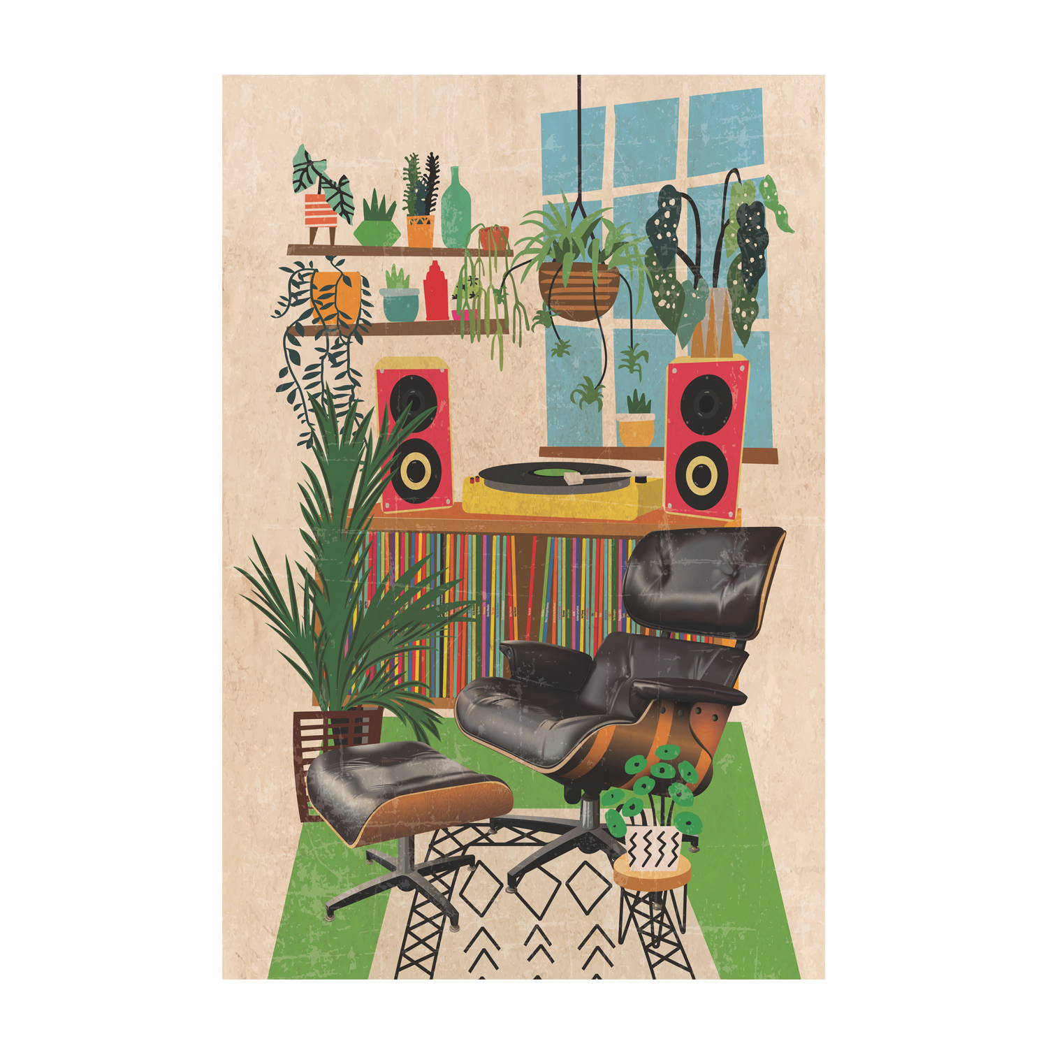 wall-art-print-canvas-poster-framed-Playing Some Tunes , By Jon Downer-GIOIA-WALL-ART