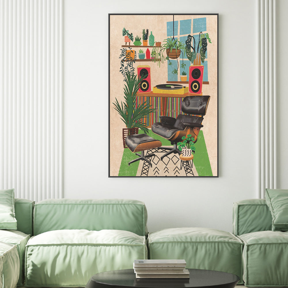 wall-art-print-canvas-poster-framed-Playing Some Tunes , By Jon Downer-GIOIA-WALL-ART