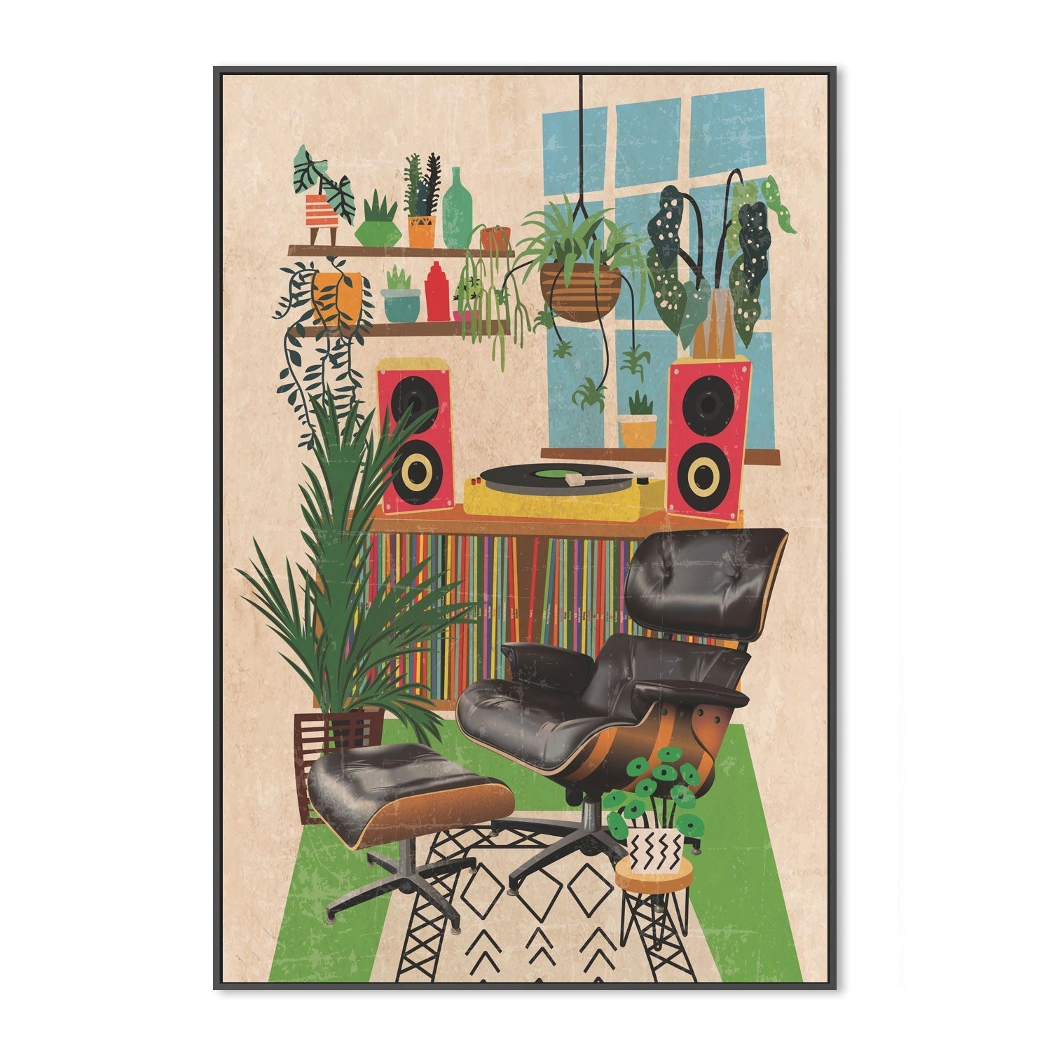 wall-art-print-canvas-poster-framed-Playing Some Tunes , By Jon Downer-GIOIA-WALL-ART