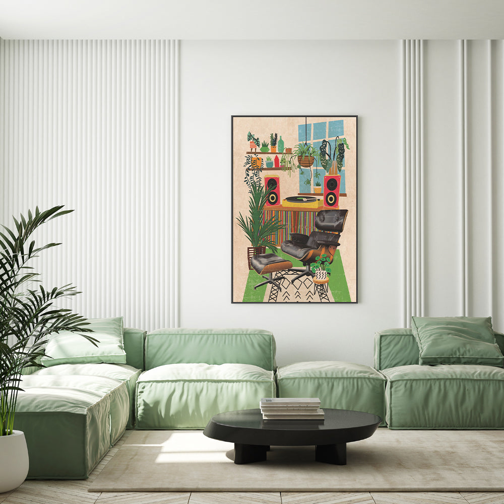 wall-art-print-canvas-poster-framed-Playing Some Tunes , By Jon Downer-GIOIA-WALL-ART