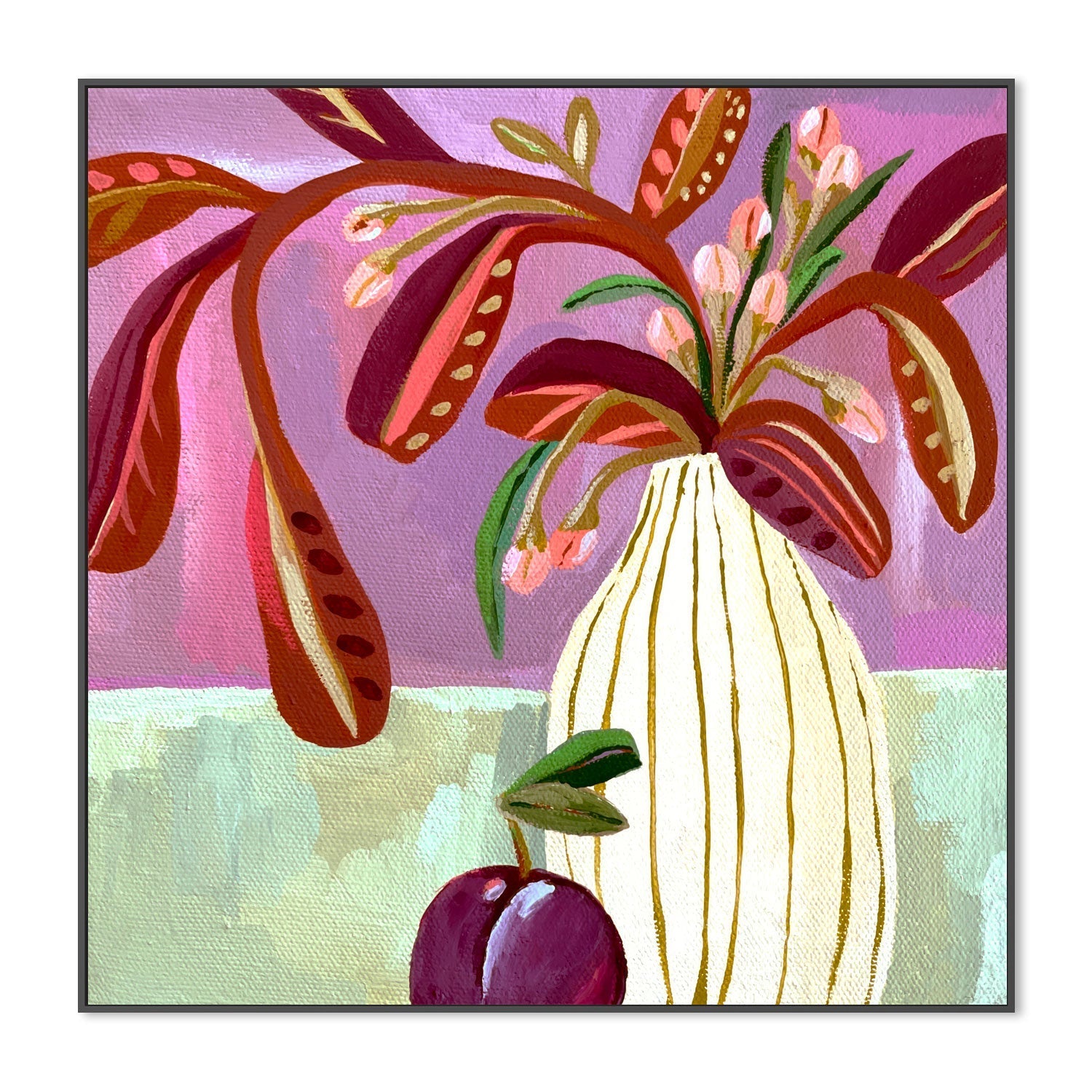 wall-art-print-canvas-poster-framed-Plum Still Life , By Kelly Angelovic-3