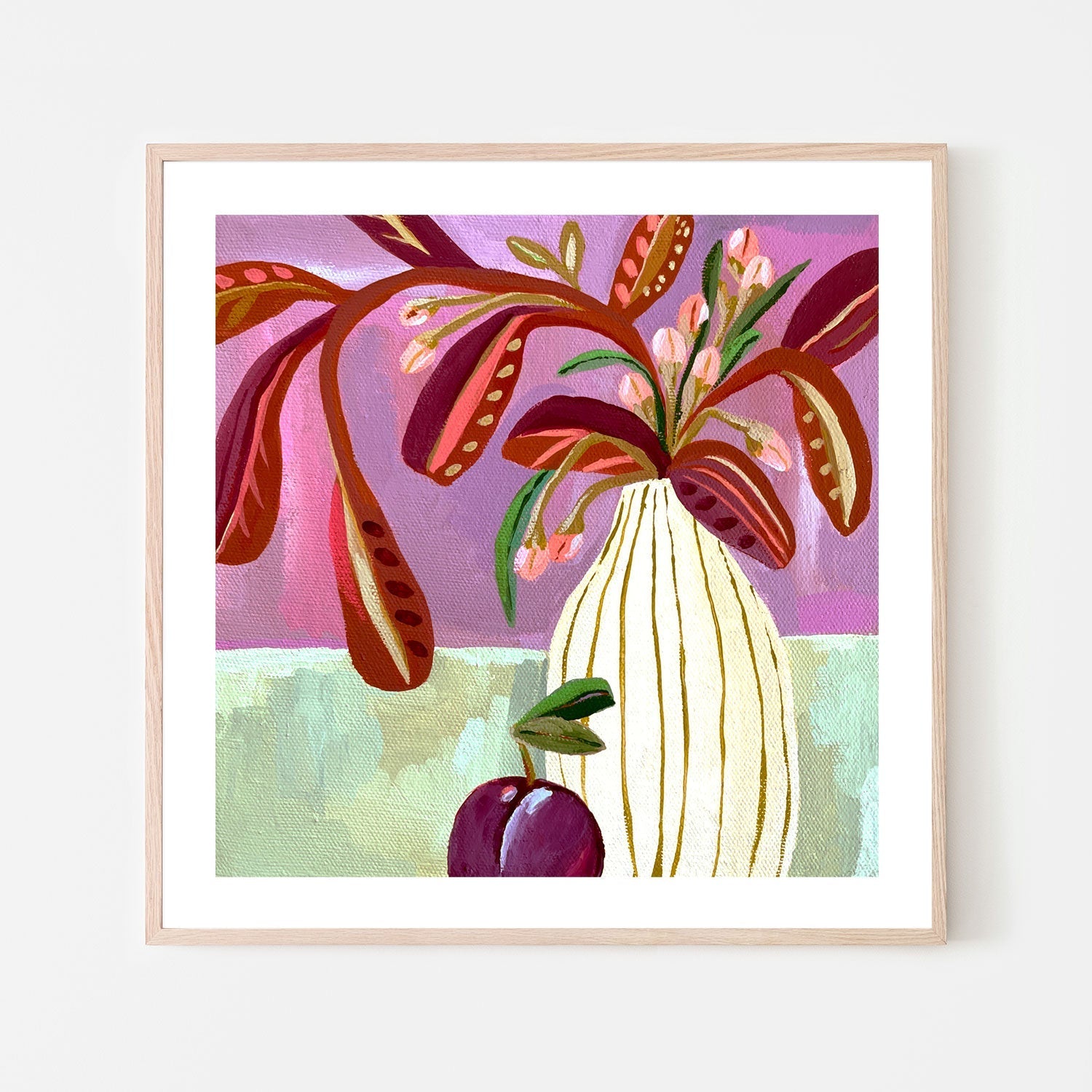 wall-art-print-canvas-poster-framed-Plum Still Life , By Kelly Angelovic-6