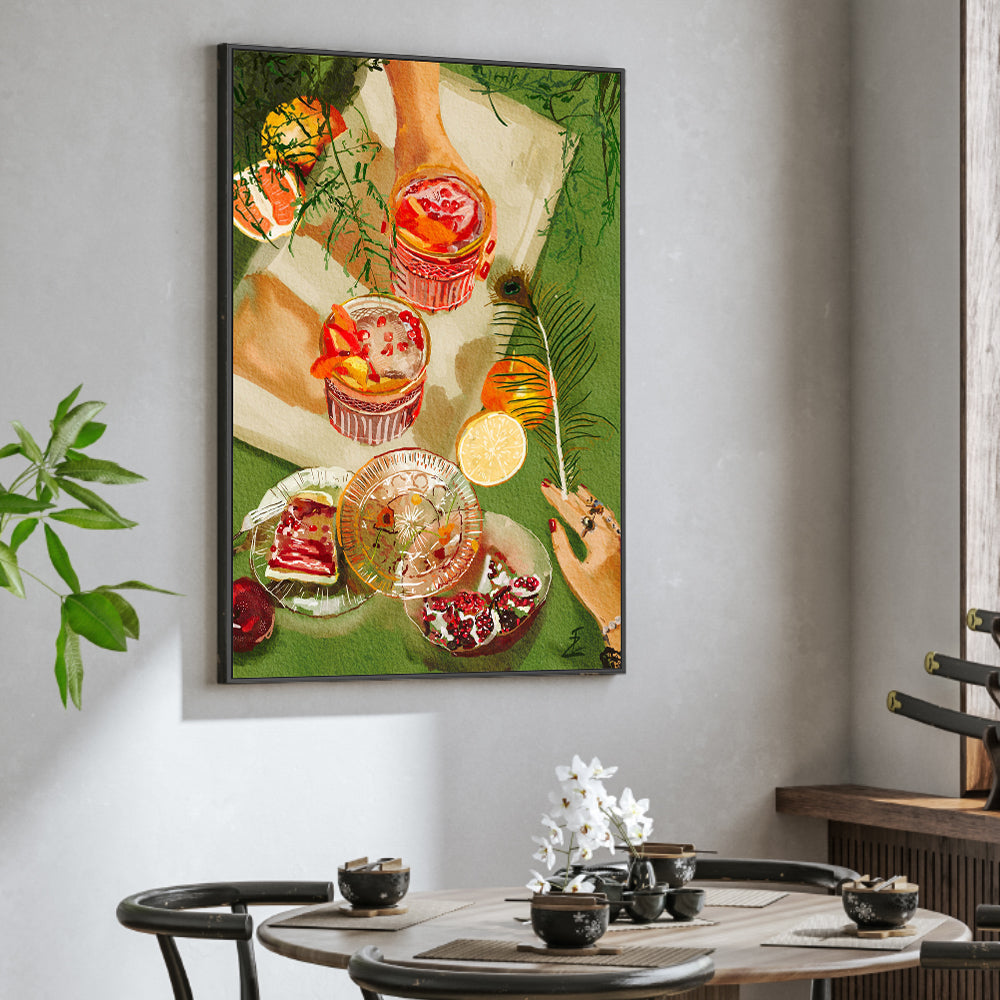 wall-art-print-canvas-poster-framed-Pomegrante Cocktails , By Ekaterina Zagorska-2