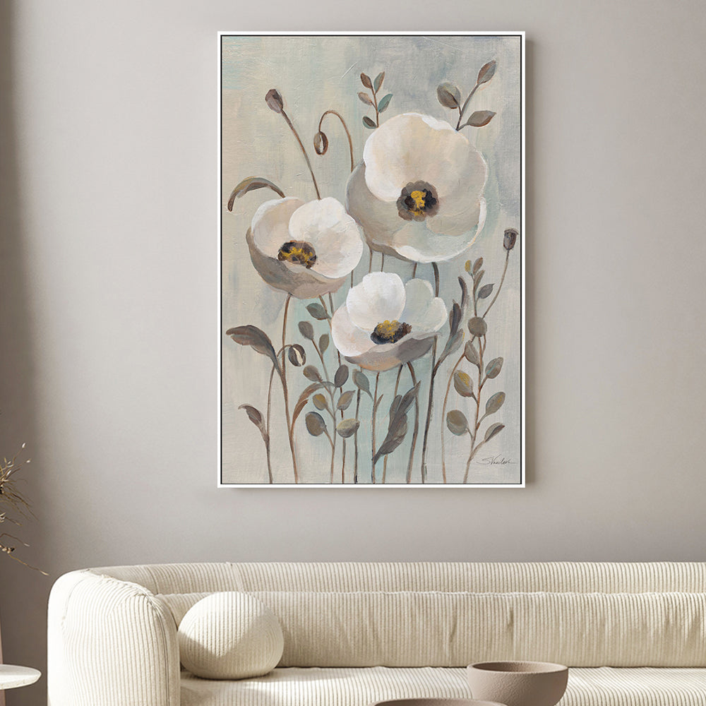 wall-art-print-canvas-poster-framed-Poppies in Blue, Style B , By Silvia Vassileva-2