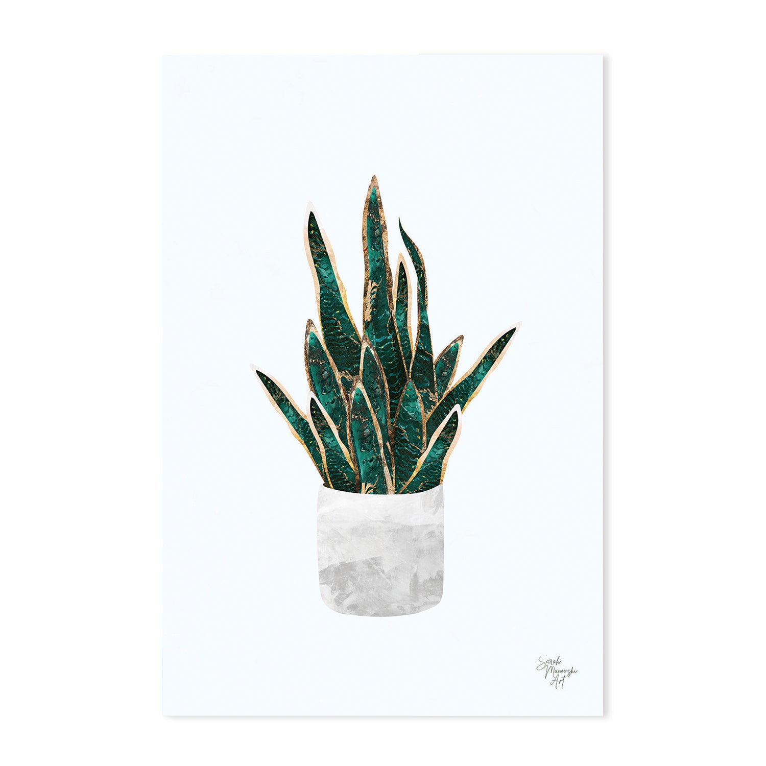 wall-art-print-canvas-poster-framed-Pot Plant, Style A, B & C, Set Of 3 , By Sarah Manovski-GIOIA-WALL-ART