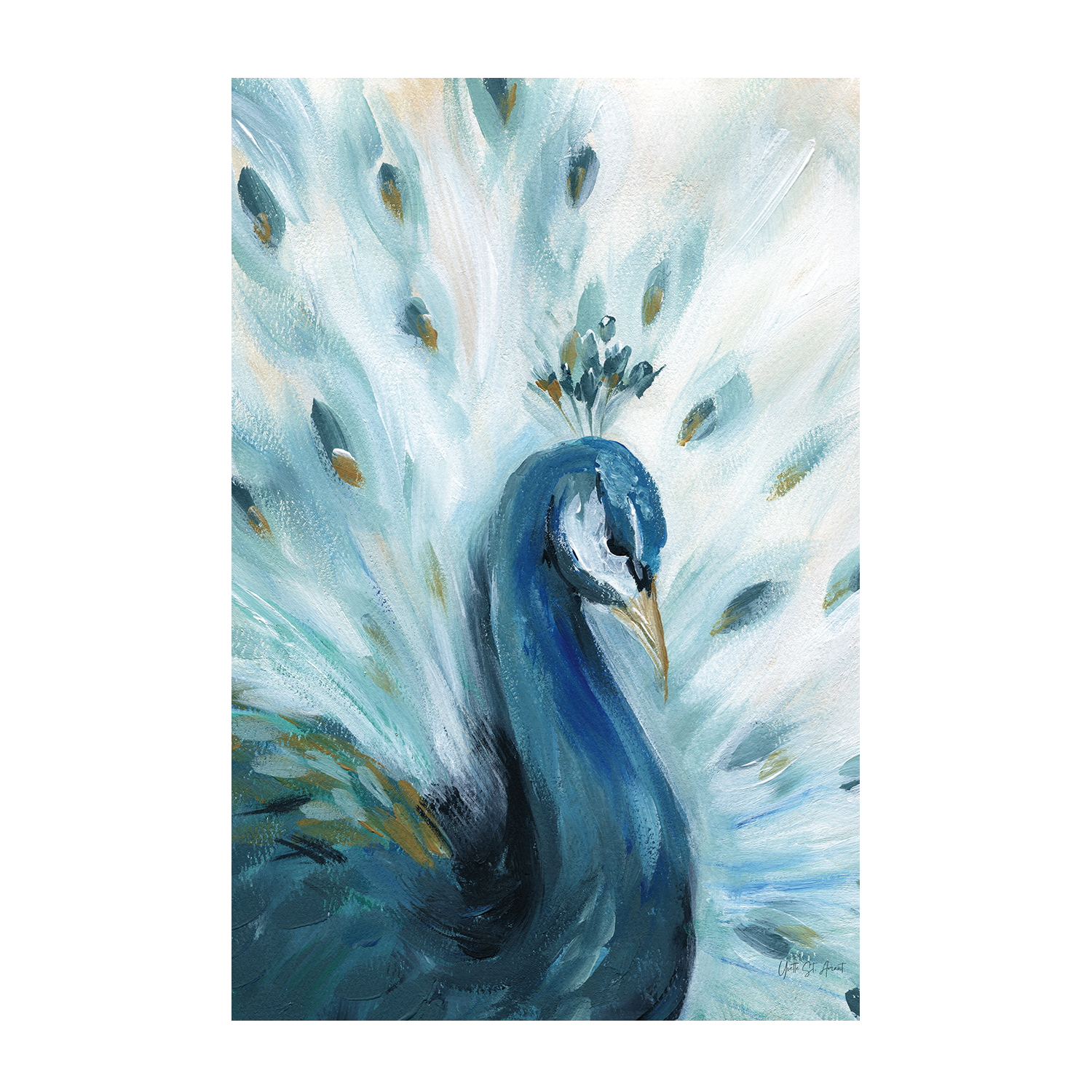 wall-art-print-canvas-poster-framed-Pretty Peacocks, Style A & B, Set of 2 , By Yvette St. Amant-7