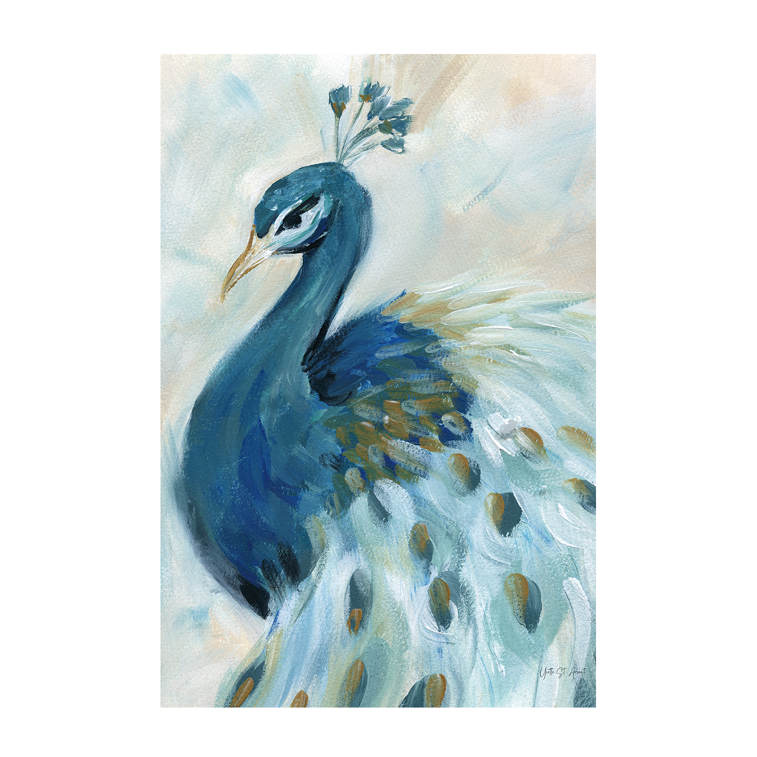 wall-art-print-canvas-poster-framed-Pretty Peacocks, Style A & B, Set of 2 , By Yvette St. Amant-8