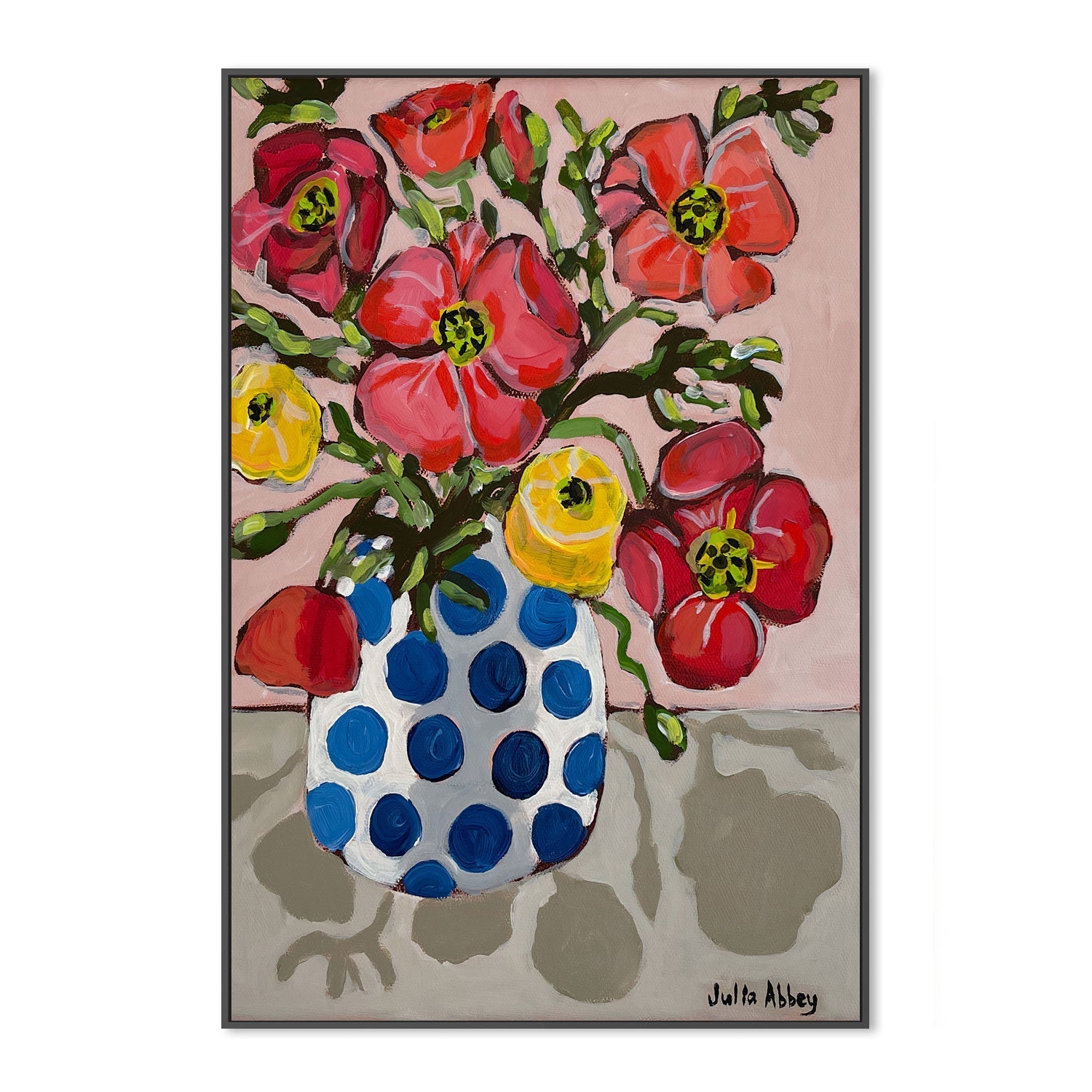 wall-art-print-canvas-poster-framed-Pretty Poppies , By Julia Abbey-3