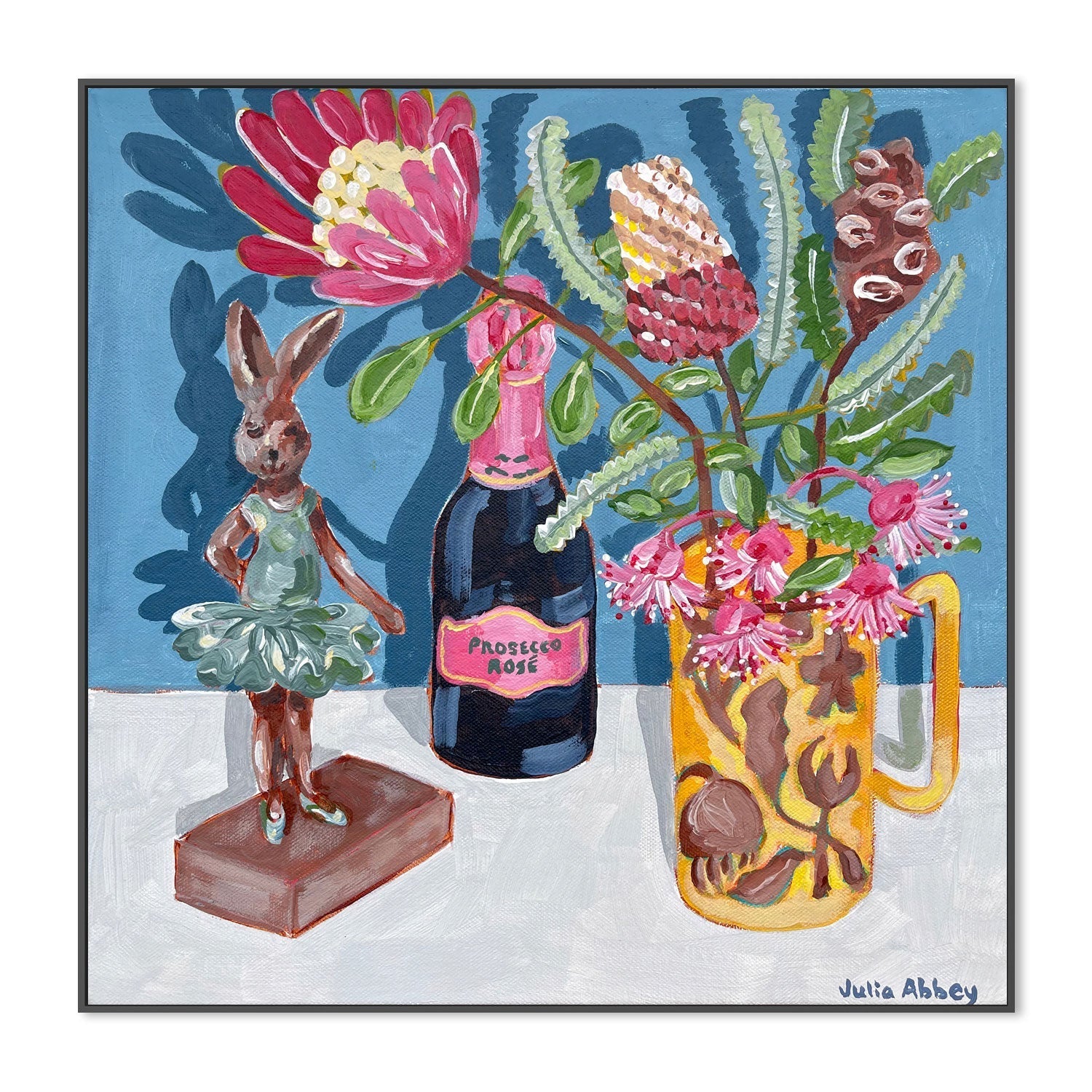 wall-art-print-canvas-poster-framed-Prosecco Bunny , By Julia Abbey-3