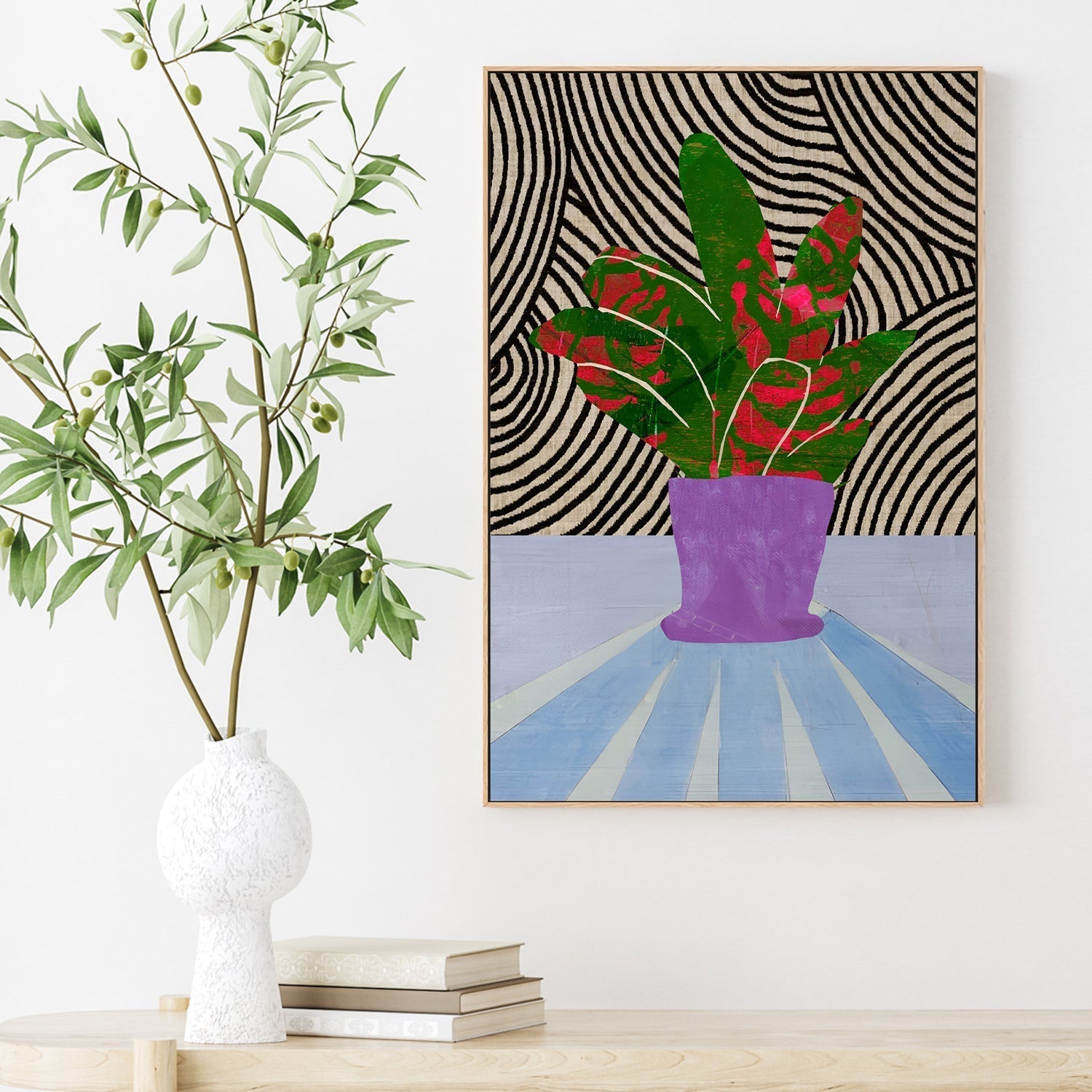 wall-art-print-canvas-poster-framed-Purple Vase , By Rogério Arruda-GIOIA-WALL-ART