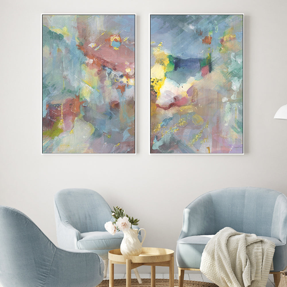 wall-art-print-canvas-poster-framed-Quasar Rose, Style A & B, Set Of 2 , By Danhui Nai-2