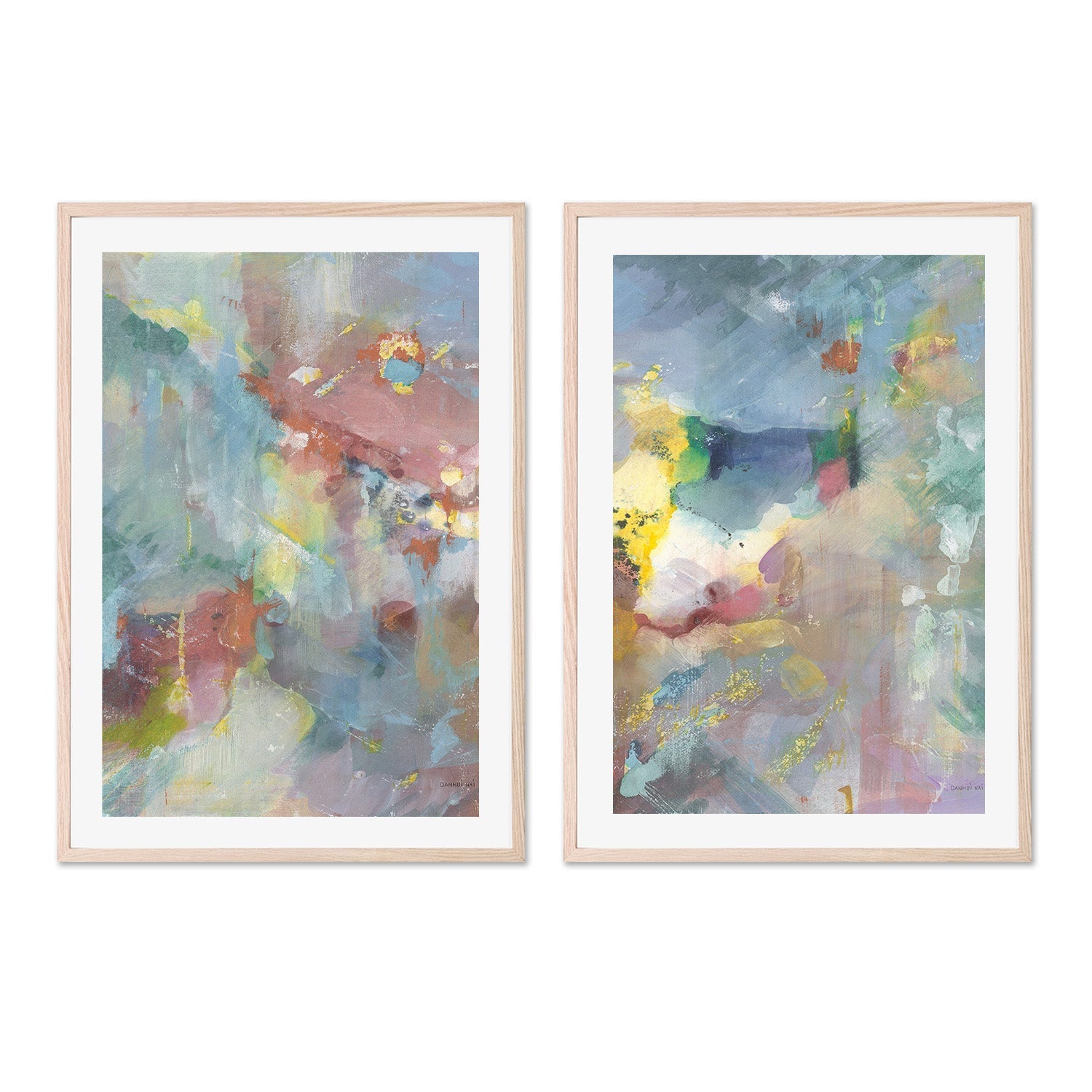 wall-art-print-canvas-poster-framed-Quasar Rose, Style A & B, Set Of 2 , By Danhui Nai-6