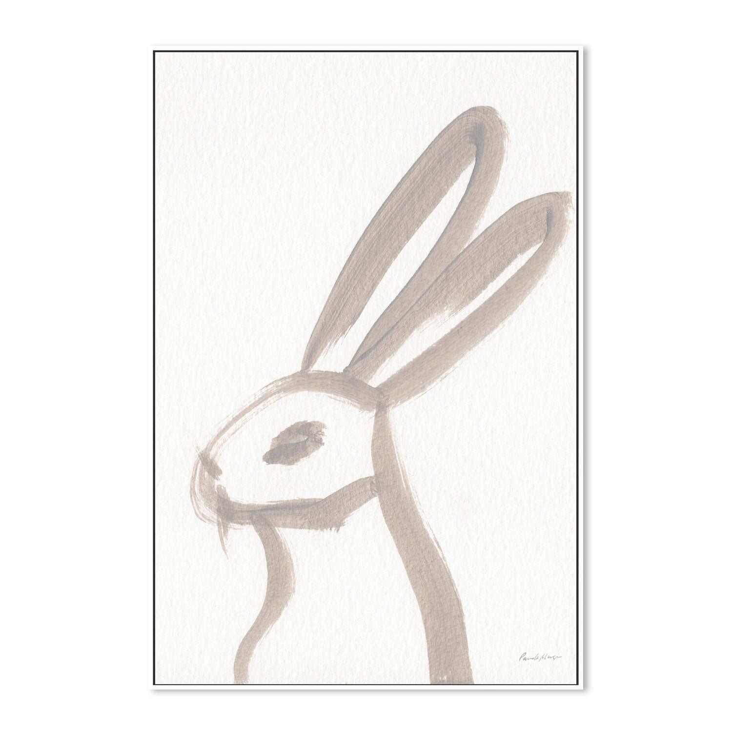 wall-art-print-canvas-poster-framed-Rabbit Face, Style B , By Wild Apple-5