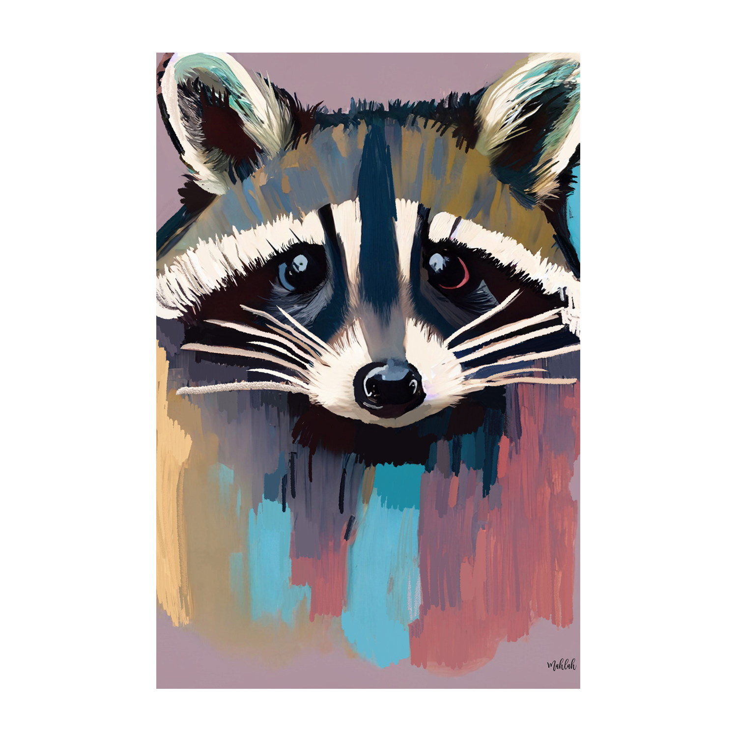 wall-art-print-canvas-poster-framed-Racoon , By Inkheart Designs-1