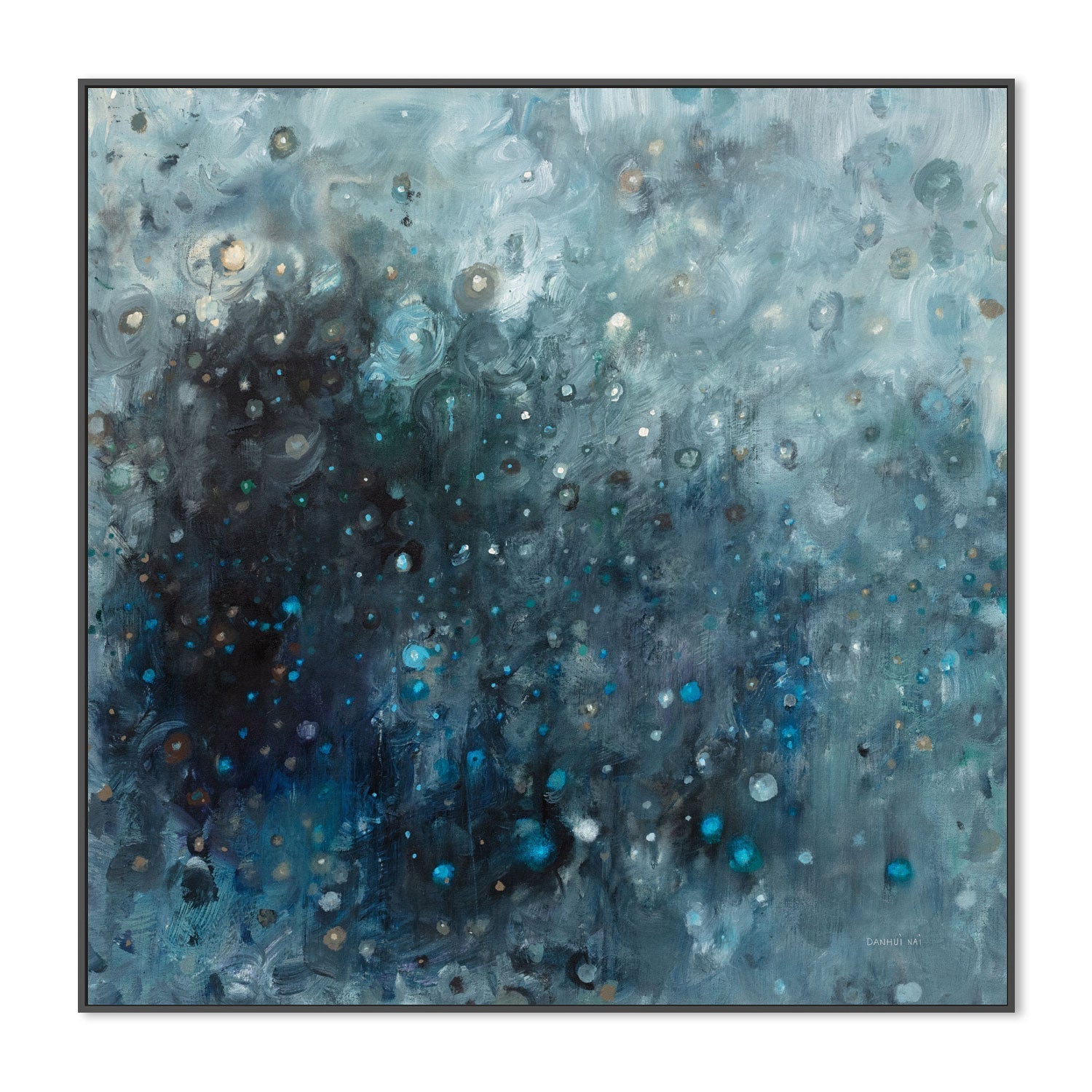 wall-art-print-canvas-poster-framed-Rain in Gray and Blue , By Danhui Nai-3