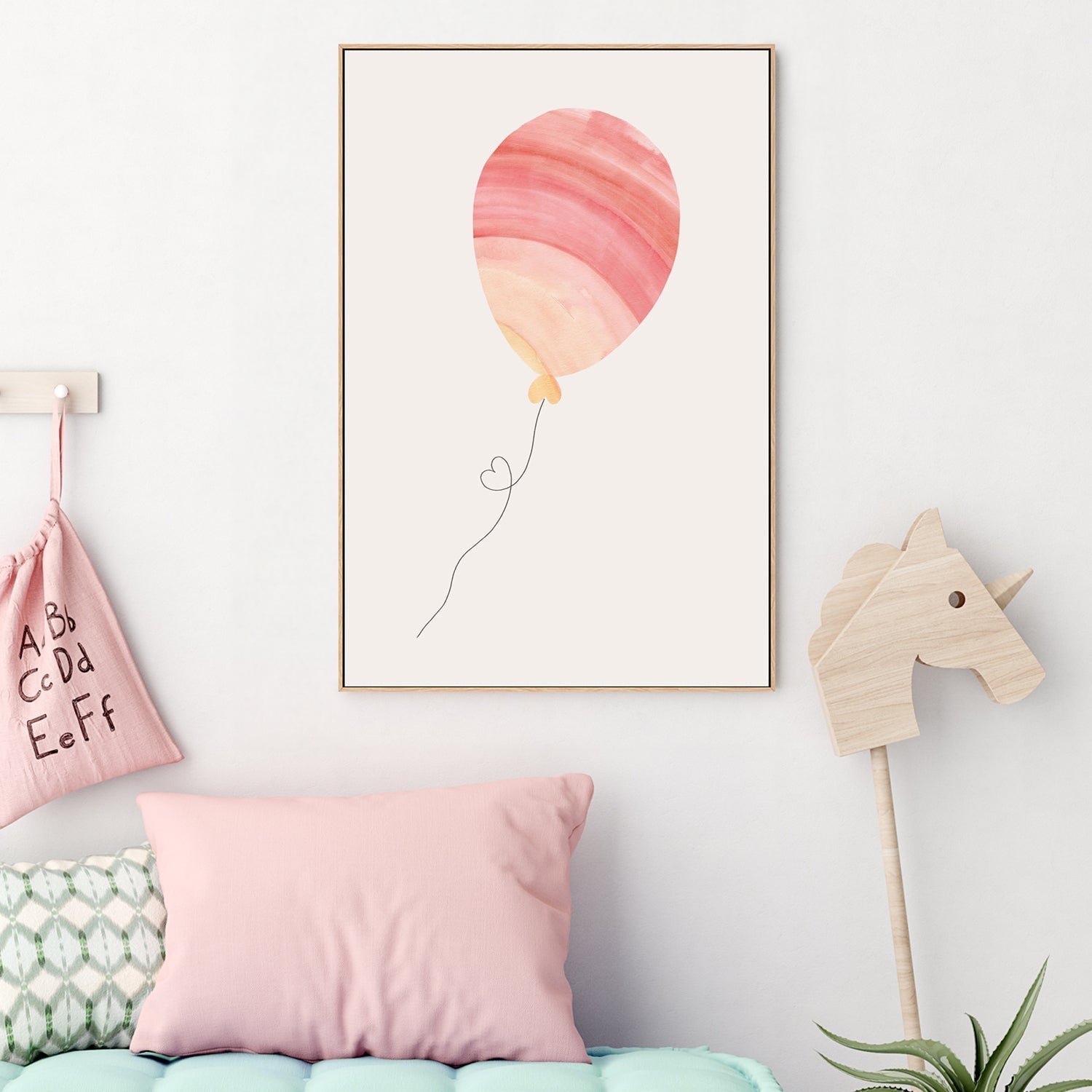 wall-art-print-canvas-poster-framed-Rainbow Balloon , By Menina Lisboa-2