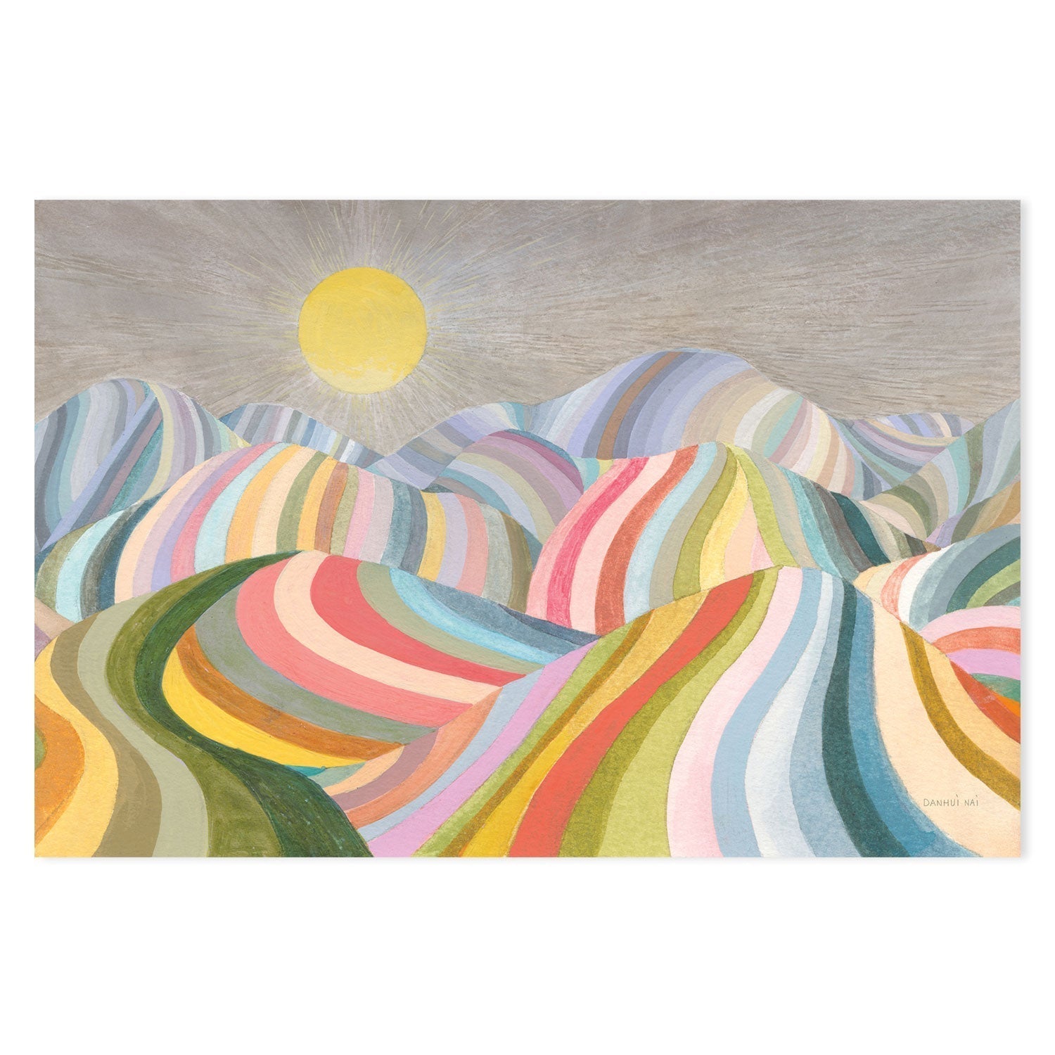 wall-art-print-canvas-poster-framed-Rainbow Hills , By Danhui Nai-GIOIA-WALL-ART