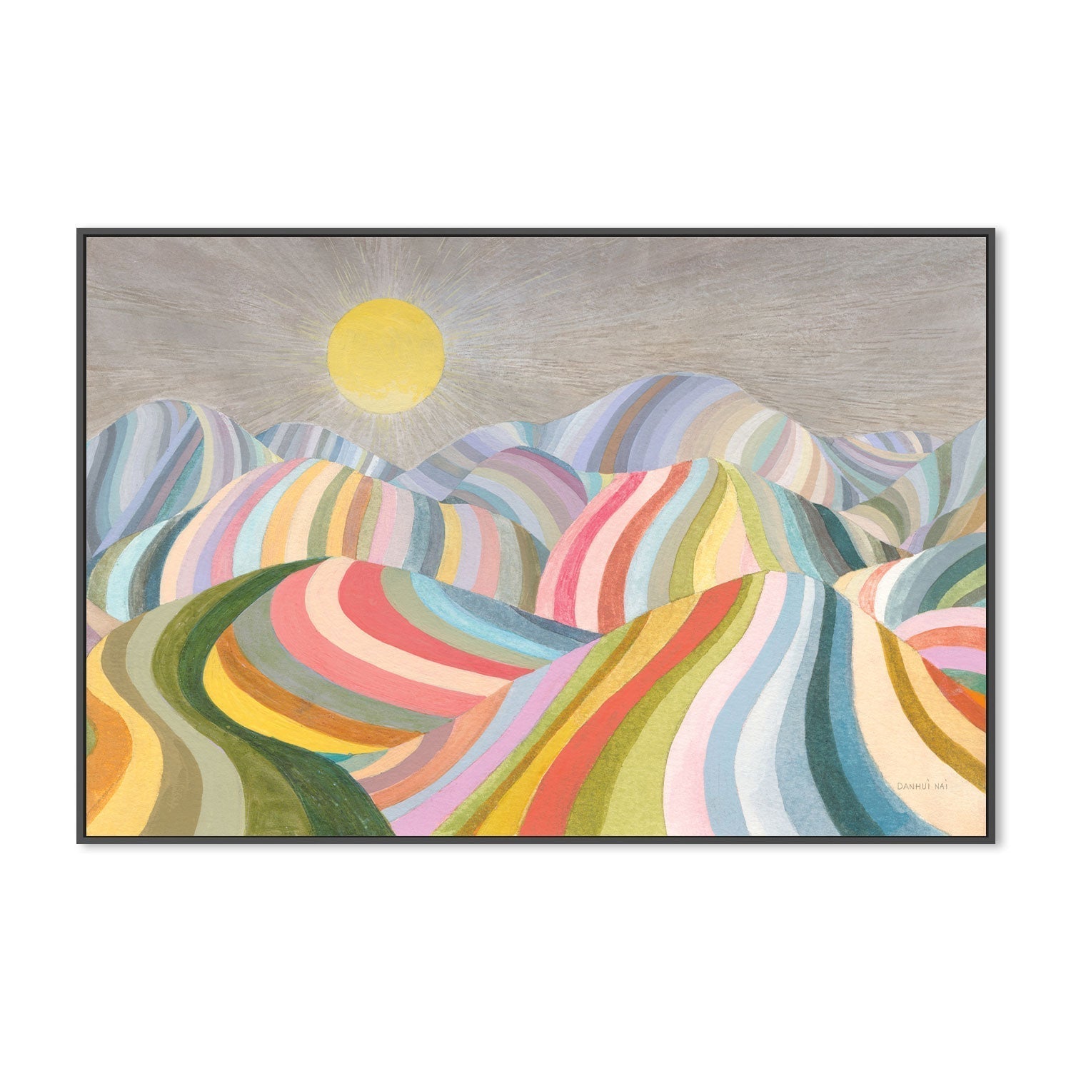 wall-art-print-canvas-poster-framed-Rainbow Hills , By Danhui Nai-GIOIA-WALL-ART