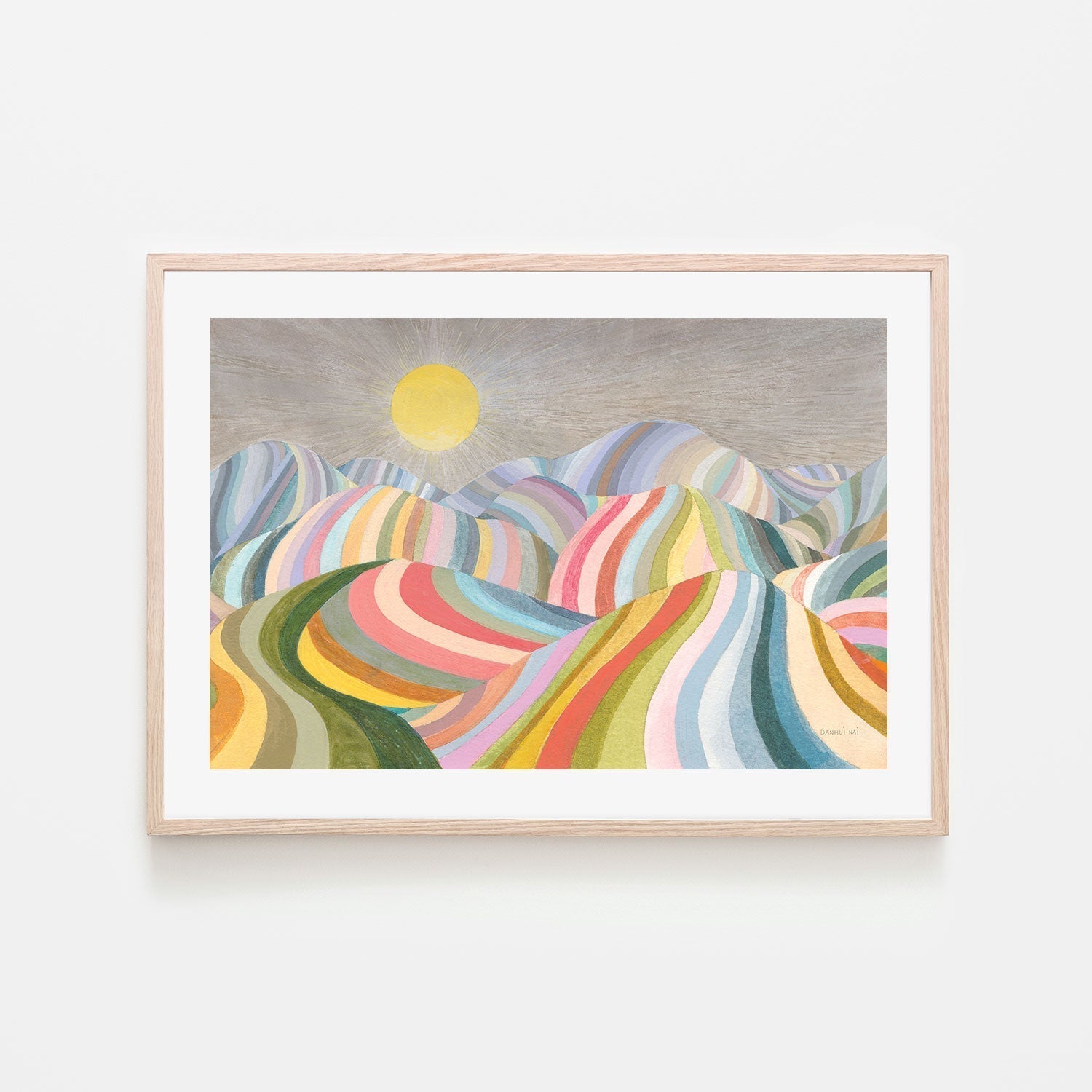 wall-art-print-canvas-poster-framed-Rainbow Hills , By Danhui Nai-GIOIA-WALL-ART