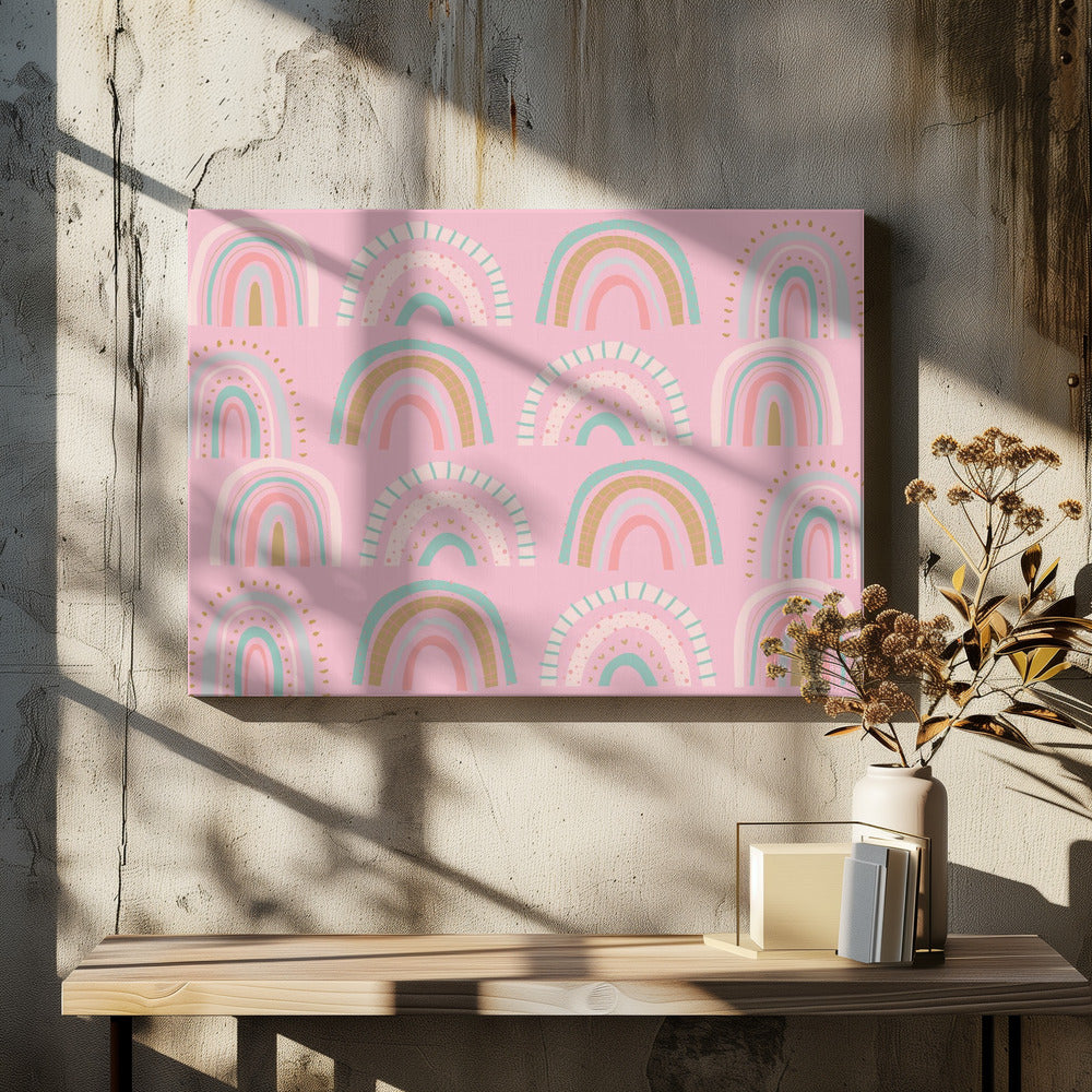 wall-art-print-canvas-poster-framed-Rainbows Pink , By Sue Skellern-2