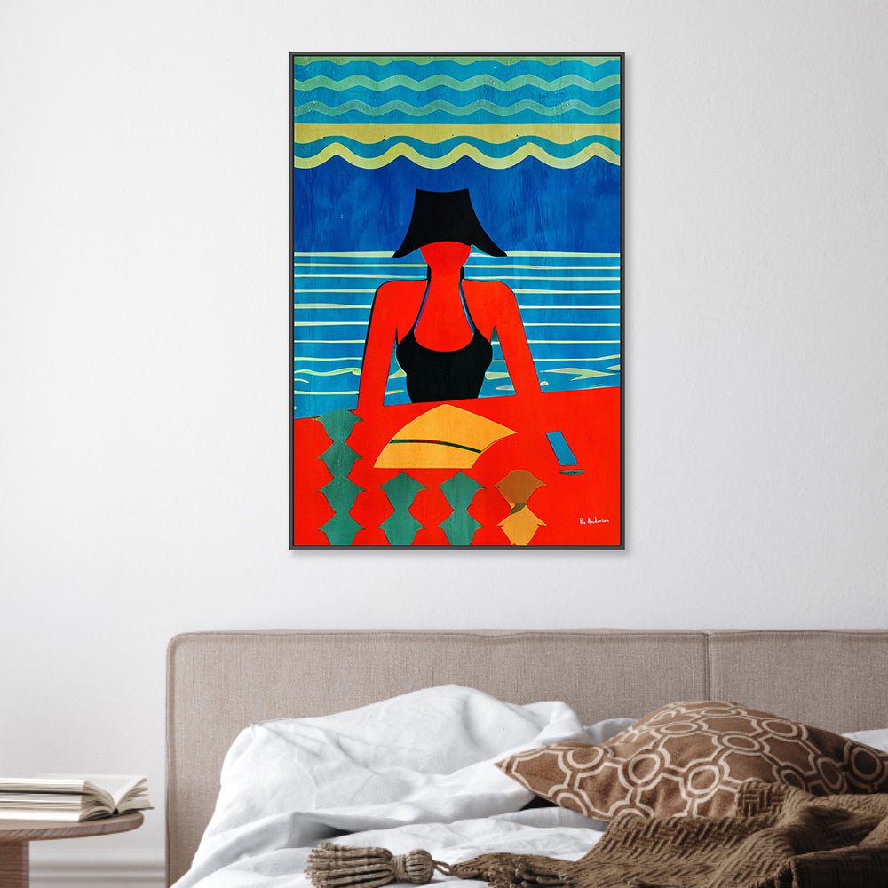 wall-art-print-canvas-poster-framed-Reading, Swimming And You , By Bo Anderson-2