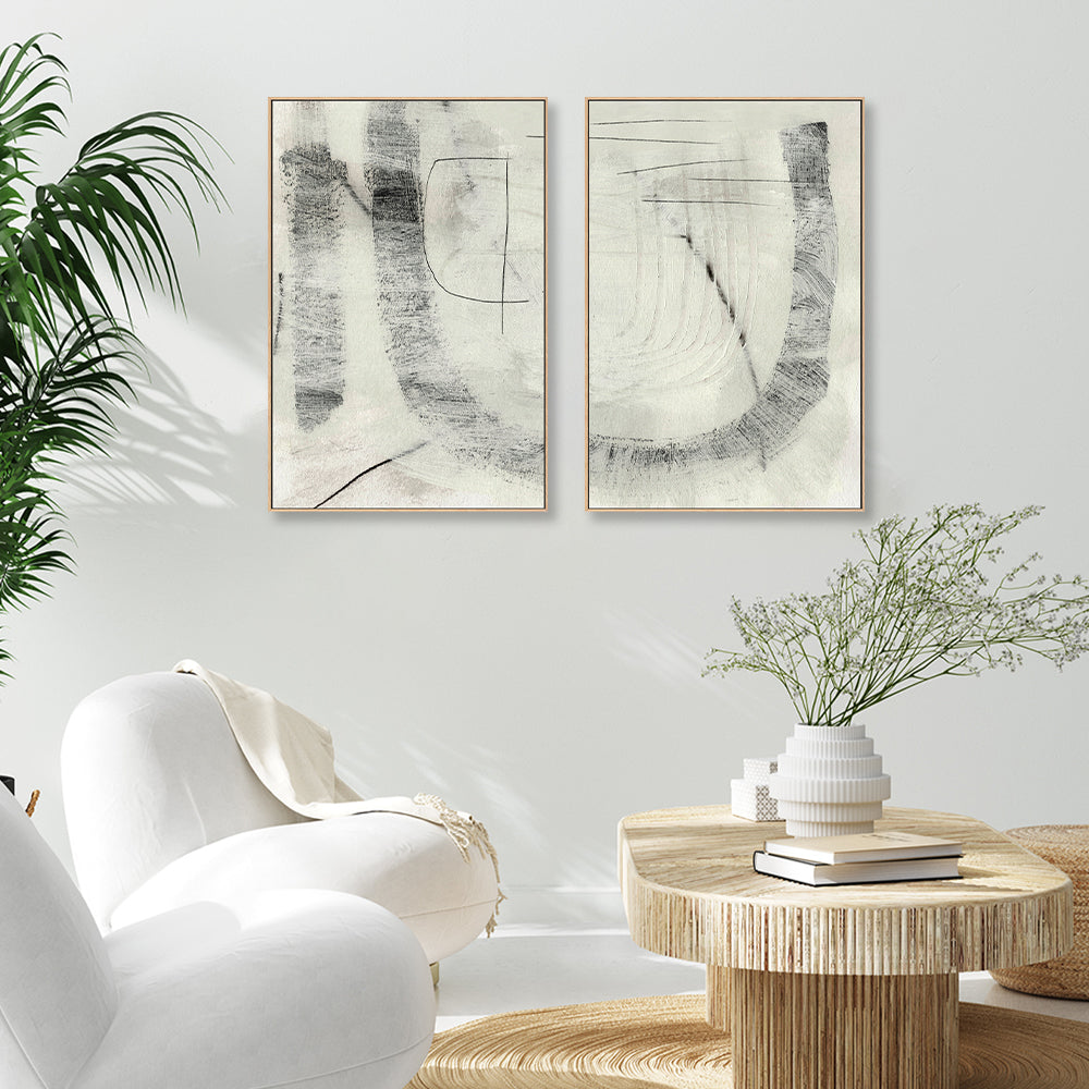 wall-art-print-canvas-poster-framed-Real, Style A & B, Set Of 2 , By Dan Hobday-GIOIA-WALL-ART