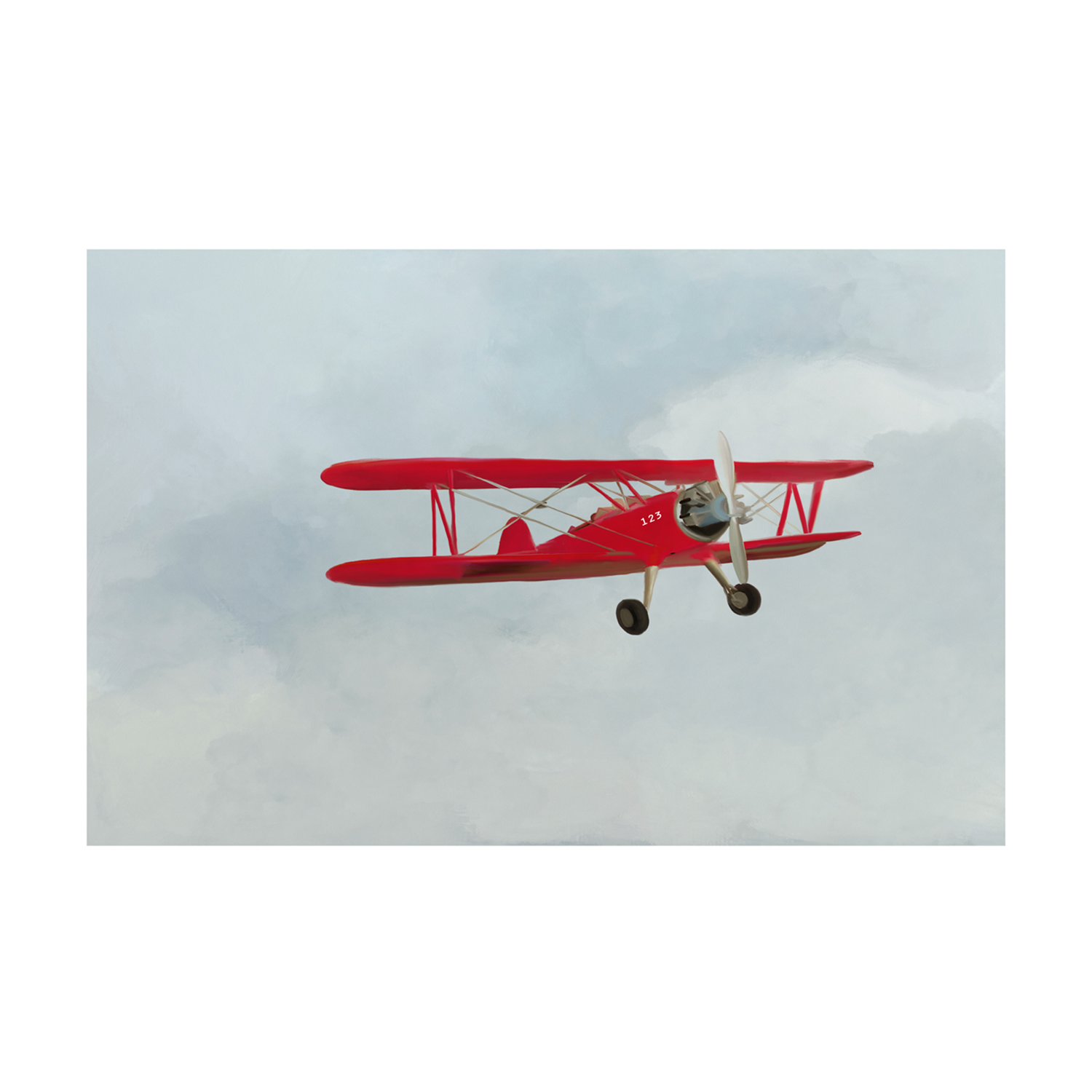 wall-art-print-canvas-poster-framed-Red Airplane , By Leah Straatsma-1