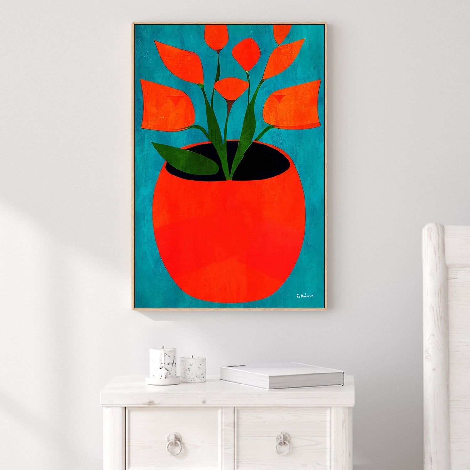 wall-art-print-canvas-poster-framed-Red Blossoms , By Bo Anderson-2