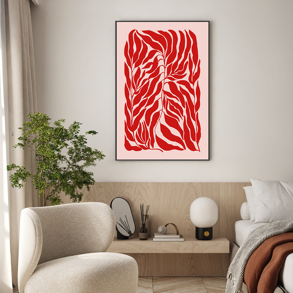 wall-art-print-canvas-poster-framed-Red Leaves , By Elena Ristova-GIOIA-WALL-ART