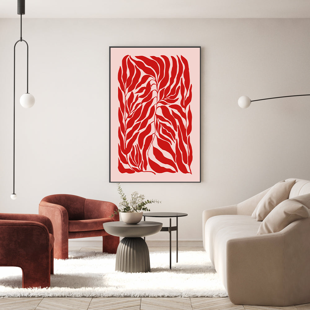 wall-art-print-canvas-poster-framed-Red Leaves , By Elena Ristova-GIOIA-WALL-ART