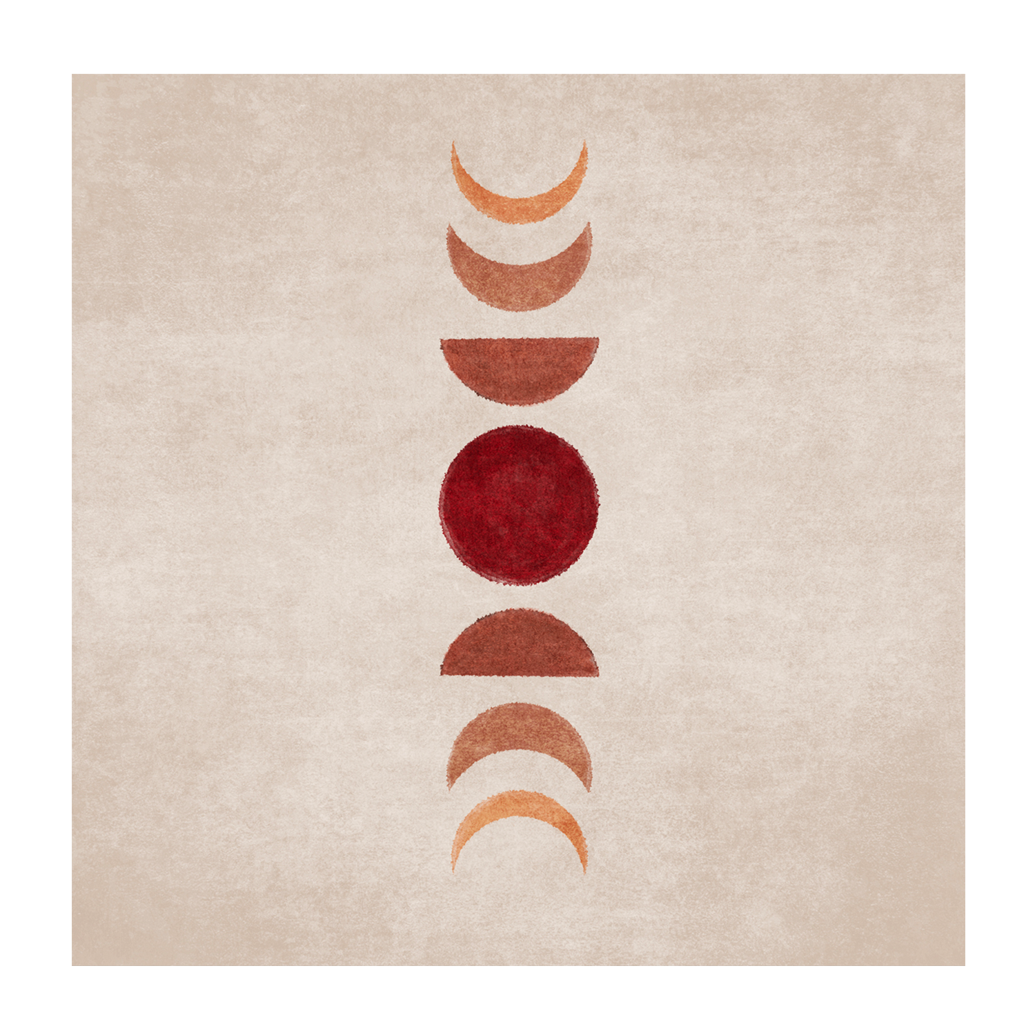 wall-art-print-canvas-poster-framed-Red Moon Phases , By Emel Tunaboylu-GIOIA-WALL-ART