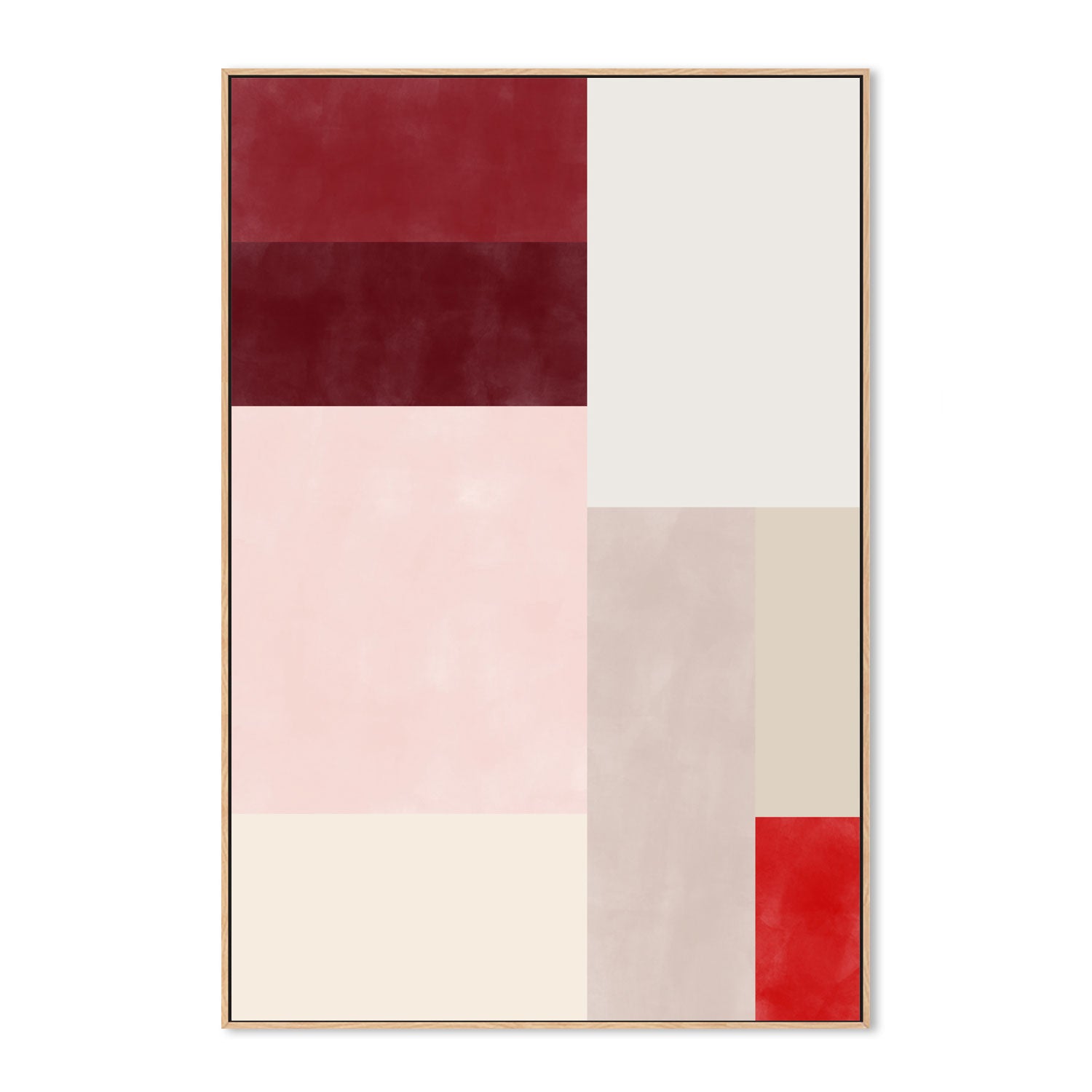 wall-art-print-canvas-poster-framed-Red Overlapping Squares , By Elena Ristova-GIOIA-WALL-ART