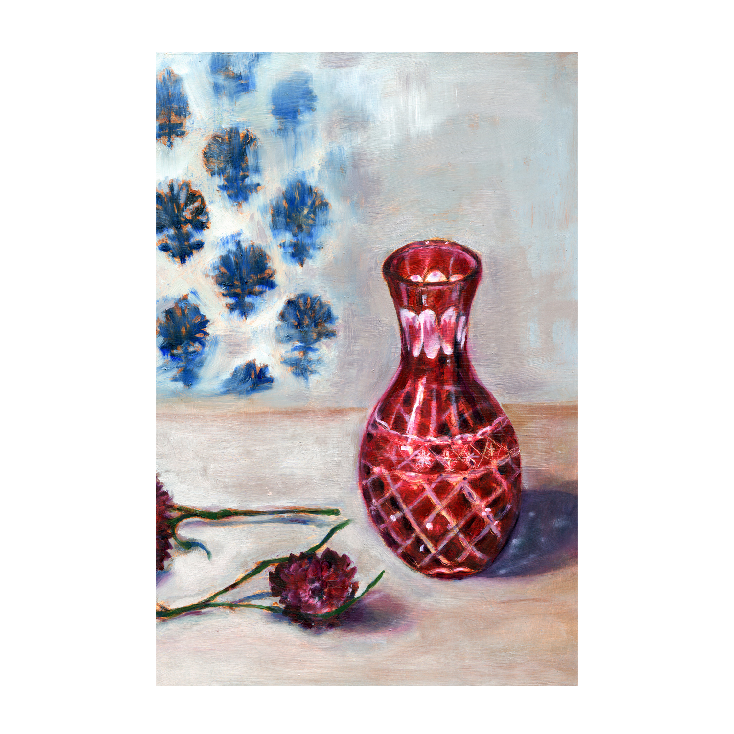 wall-art-print-canvas-poster-framed-Red Vase , By Paula Mills-1