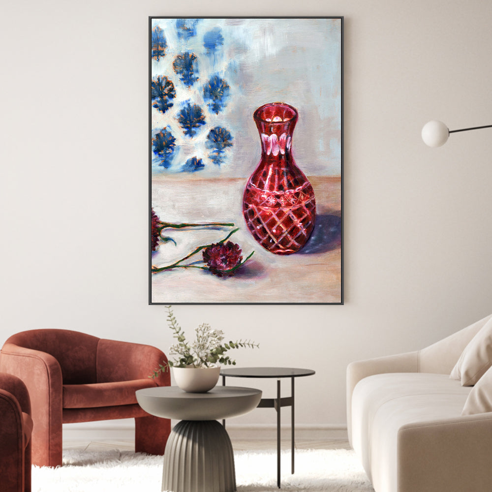 wall-art-print-canvas-poster-framed-Red Vase , By Paula Mills-2