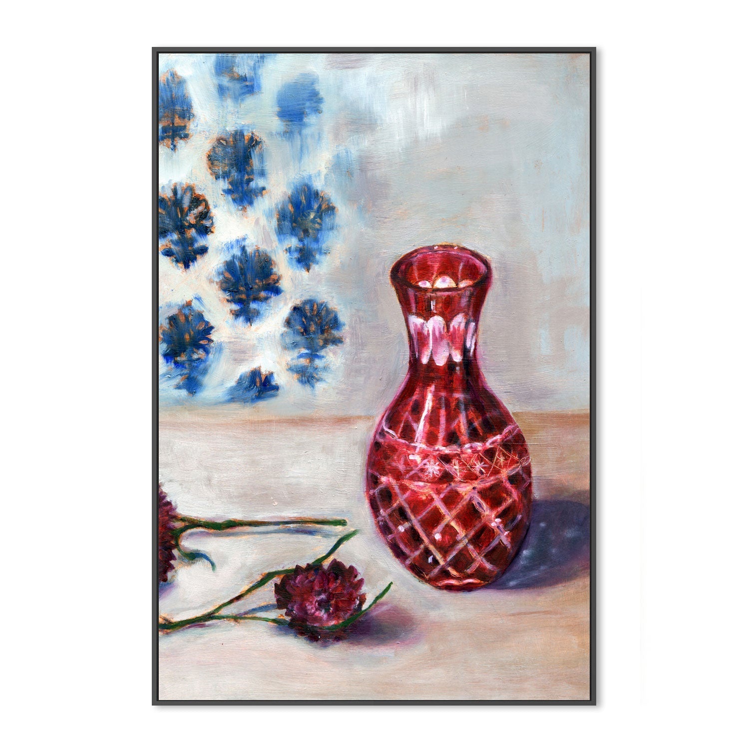 wall-art-print-canvas-poster-framed-Red Vase , By Paula Mills-3