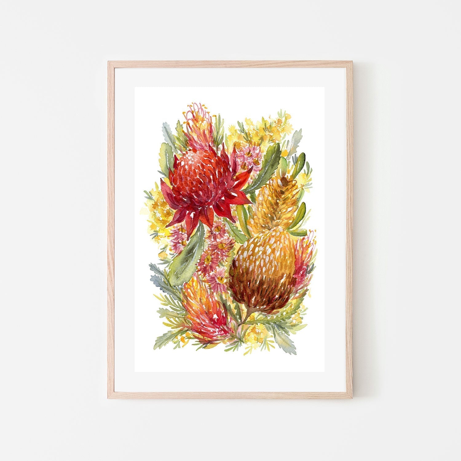 wall-art-print-canvas-poster-framed-Red Waratah , By Jessie Mitchelson-GIOIA-WALL-ART