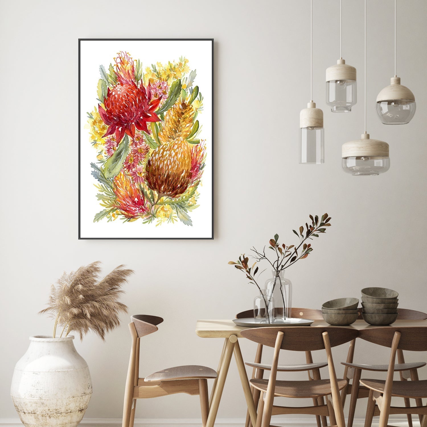 wall-art-print-canvas-poster-framed-Red Waratah , By Jessie Mitchelson-GIOIA-WALL-ART