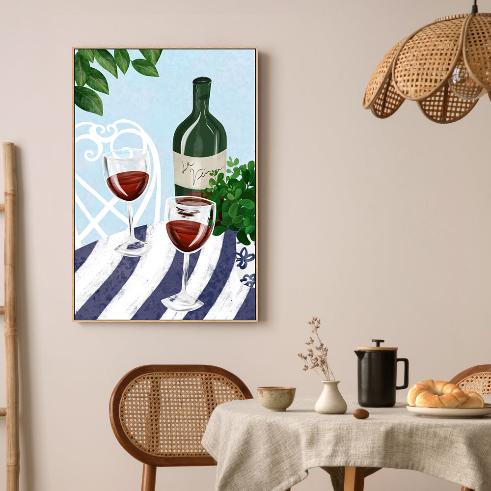 wall-art-print-canvas-poster-framed-Red Wine Under The Tree , By Emelie Maria-2