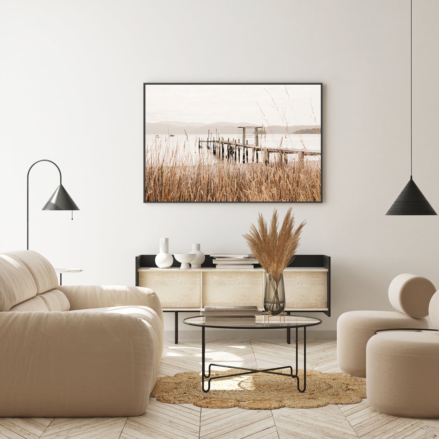 wall-art-print-canvas-poster-framed-Reeds, Port Arthur, Tasmania , By Earth Sea & Me , By Earth Sea & Me-GIOIA-WALL-ART