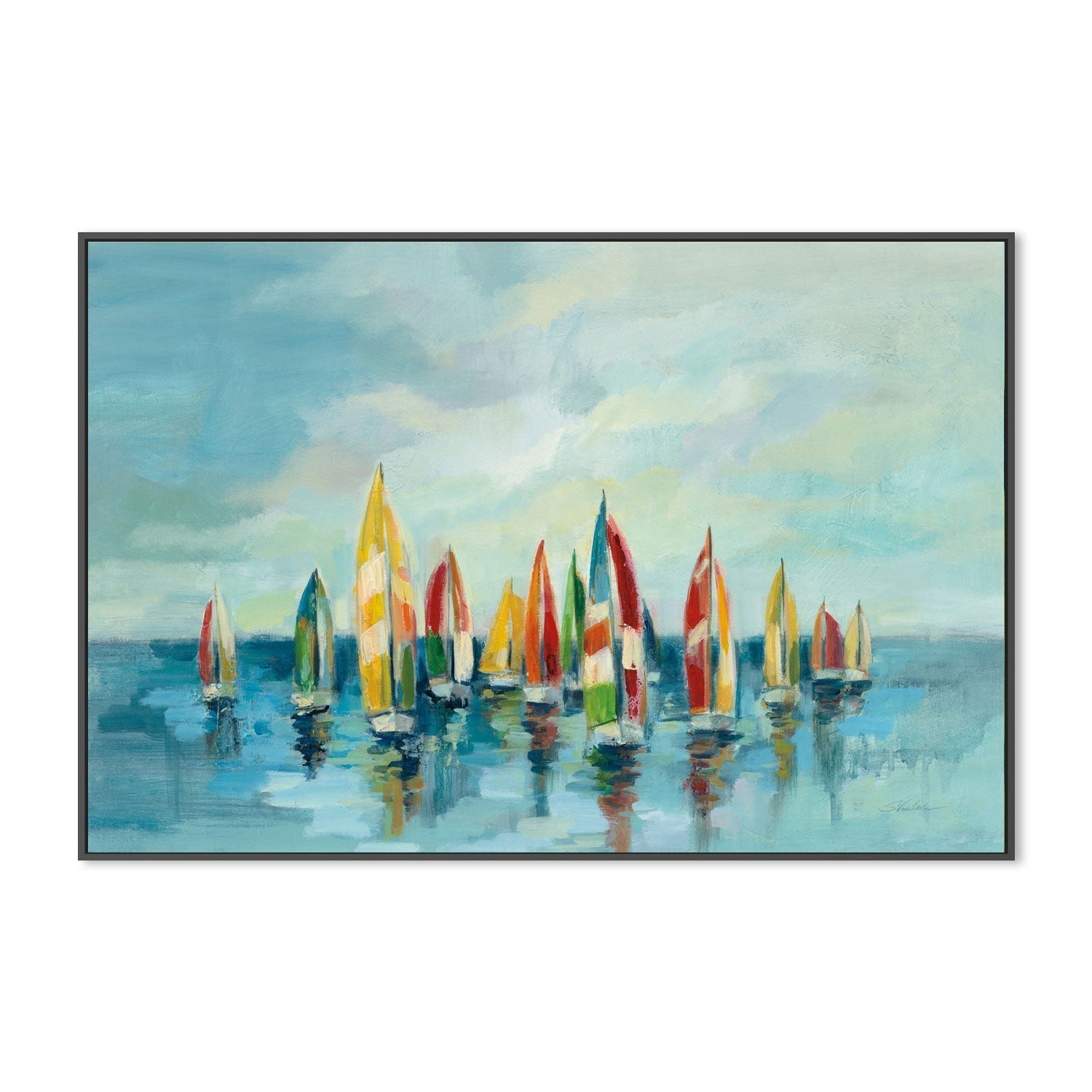 wall-art-print-canvas-poster-framed-Regatta-by-Silvia Vassileva-Gioia Wall Art