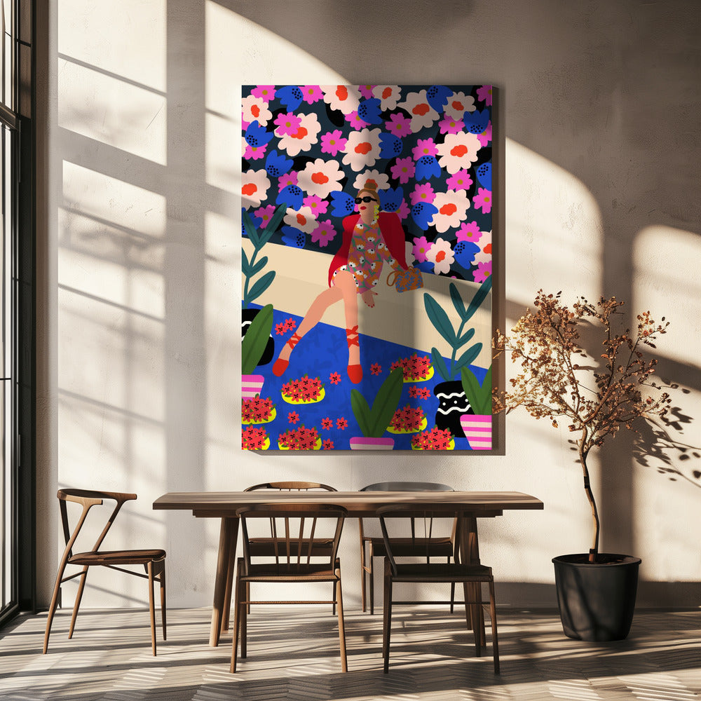 wall-art-print-canvas-poster-framed-Relaxed Woman , By Rafaela Mascaro-5