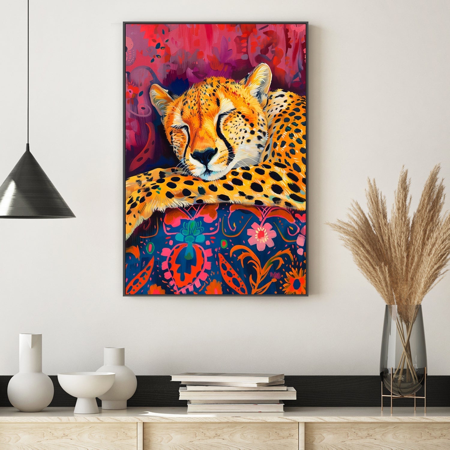 wall-art-print-canvas-poster-framed-Resting Cheetah-2