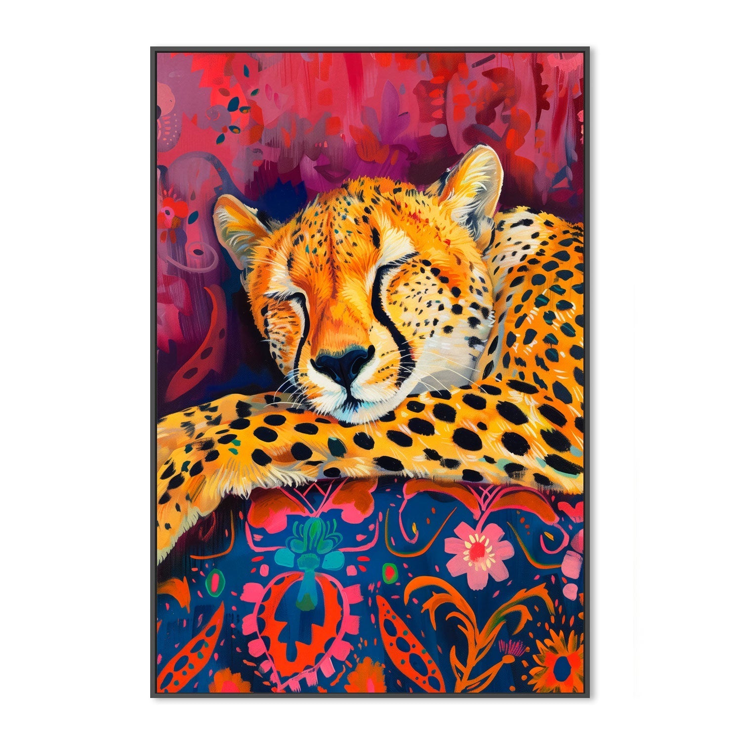 wall-art-print-canvas-poster-framed-Resting Cheetah-3