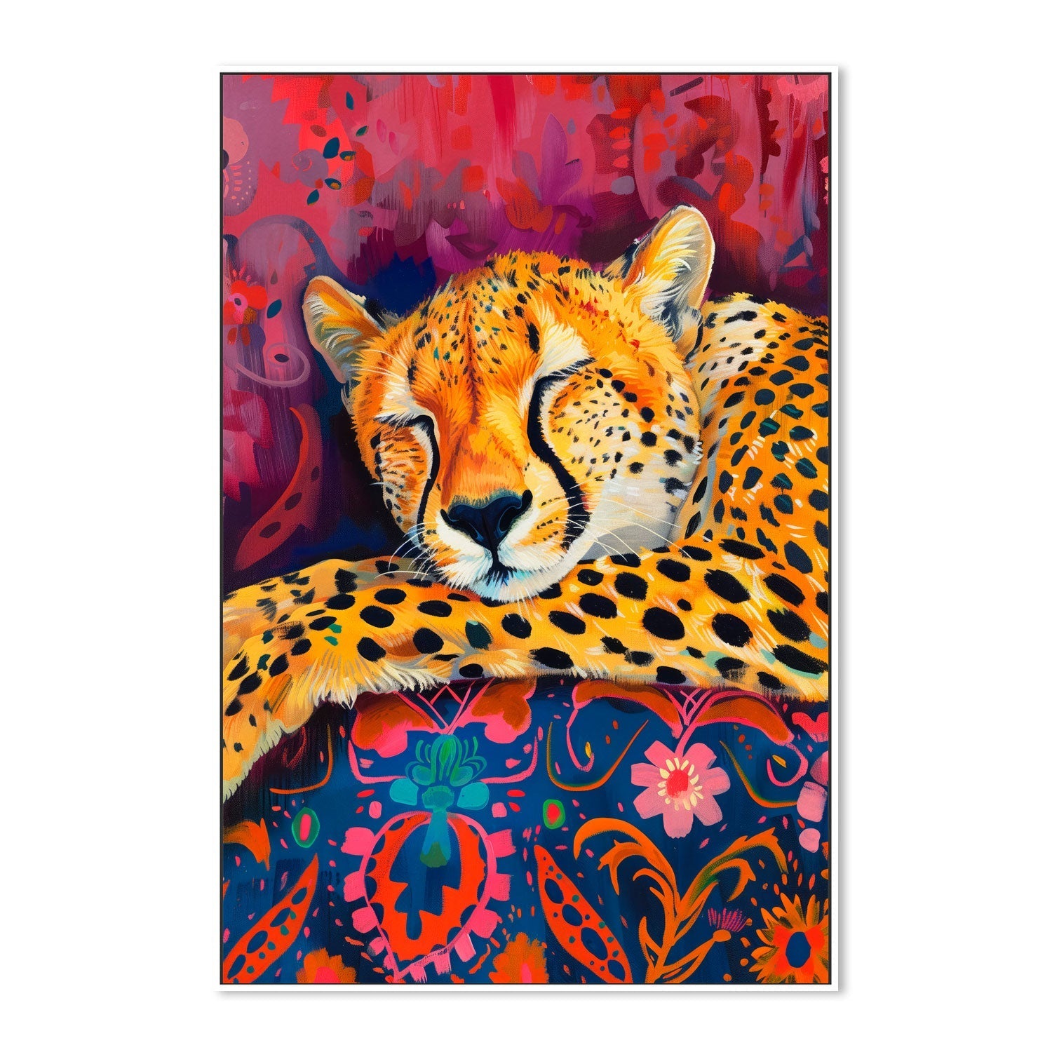 wall-art-print-canvas-poster-framed-Resting Cheetah-5