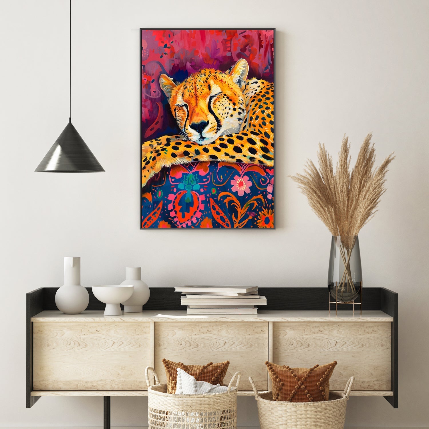 wall-art-print-canvas-poster-framed-Resting Cheetah-7