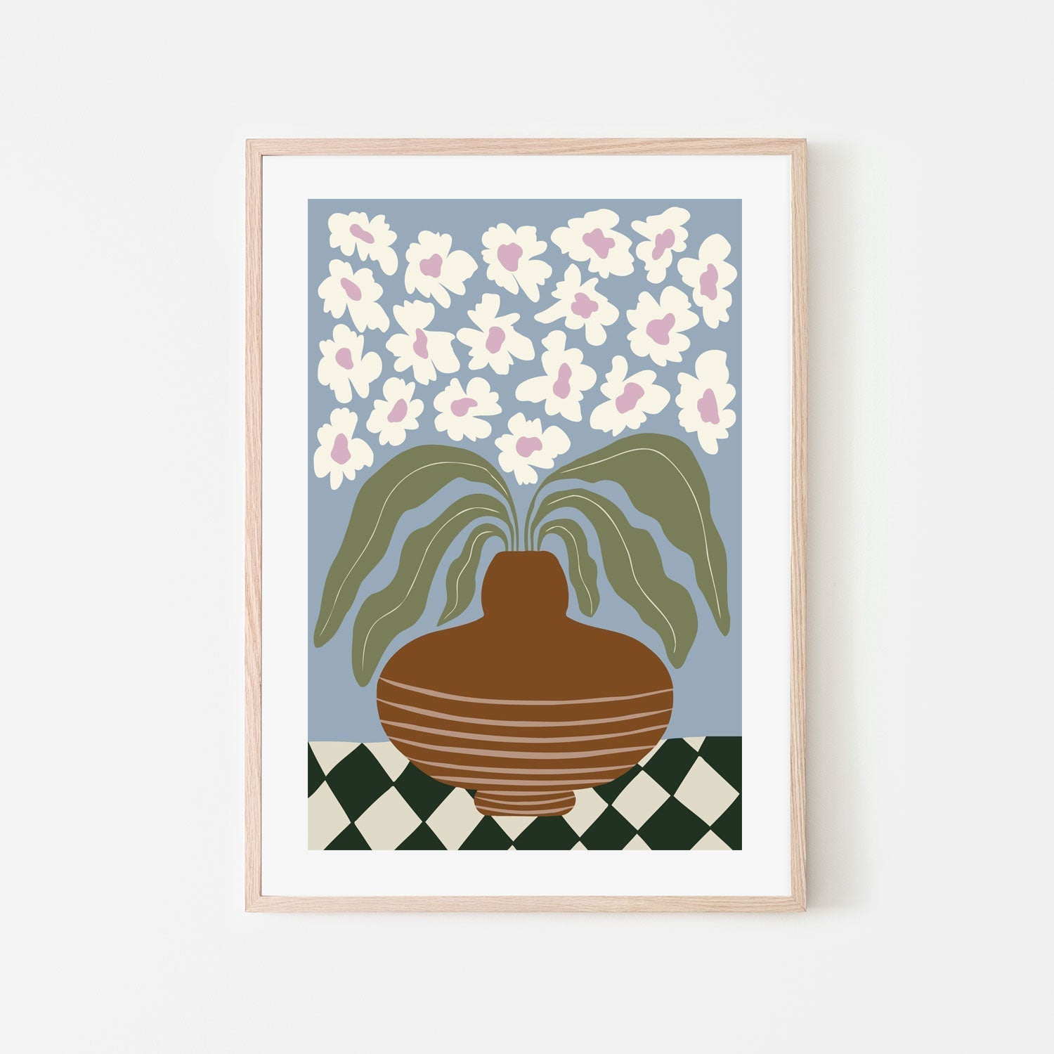 wall-art-print-canvas-poster-framed-Retro Clay and Flower , By Miho Art Studio , By Miho Art Studio-6