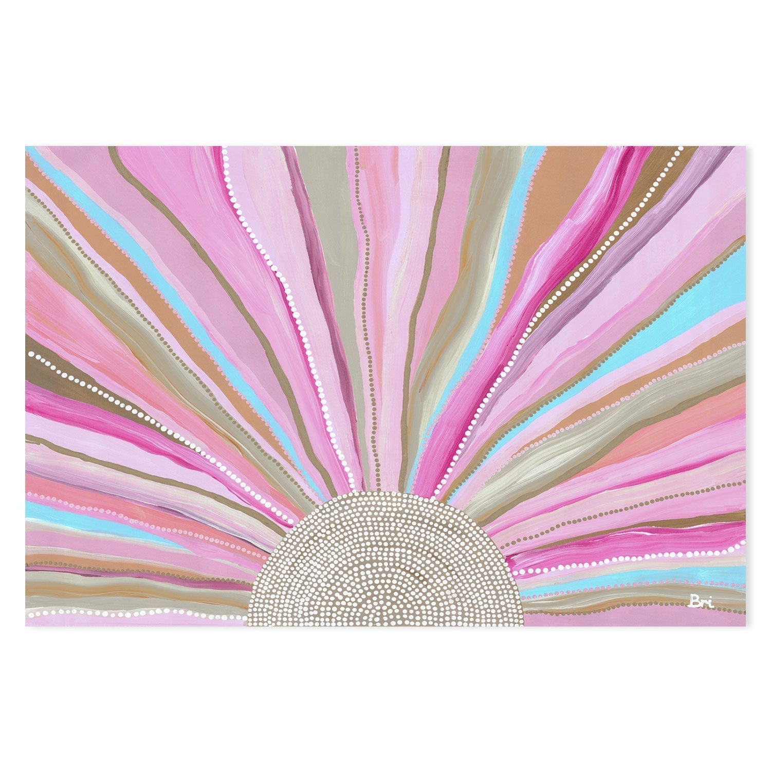 wall-art-print-canvas-poster-framed-Rising Sun, Bold Pink Tones , By Bri Chelman-GIOIA-WALL-ART