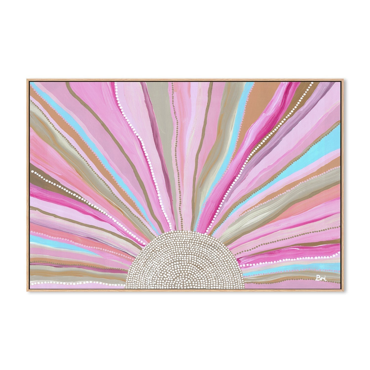 wall-art-print-canvas-poster-framed-Rising Sun, Bold Pink Tones , By Bri Chelman-GIOIA-WALL-ART