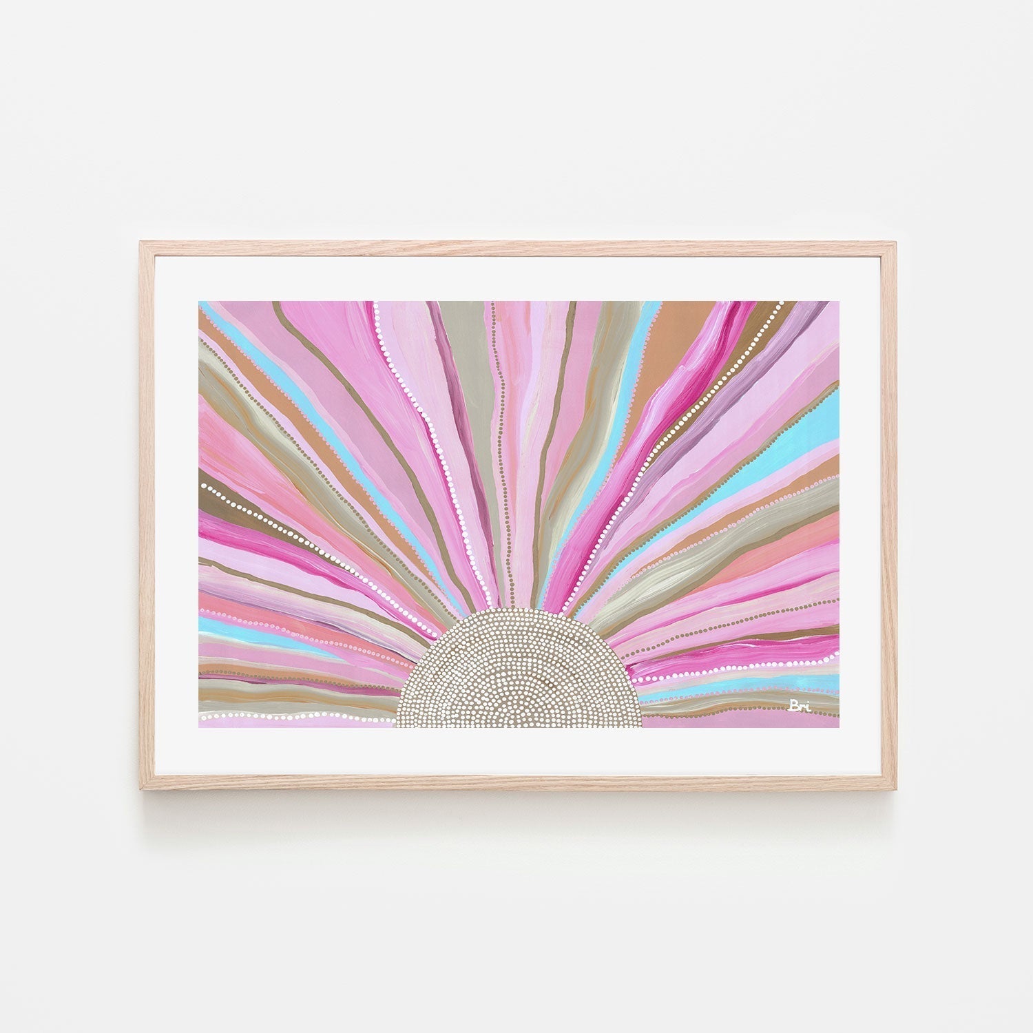 wall-art-print-canvas-poster-framed-Rising Sun, Bold Pink Tones , By Bri Chelman-GIOIA-WALL-ART