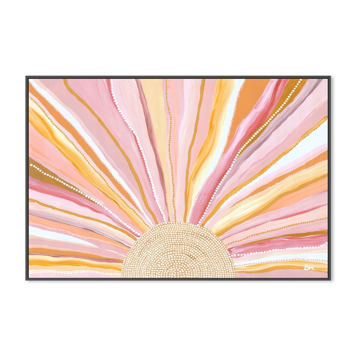 wall-art-print-canvas-poster-framed-Rising Sun, Bright Earthy Tones , By Bri Chelman-GIOIA-WALL-ART